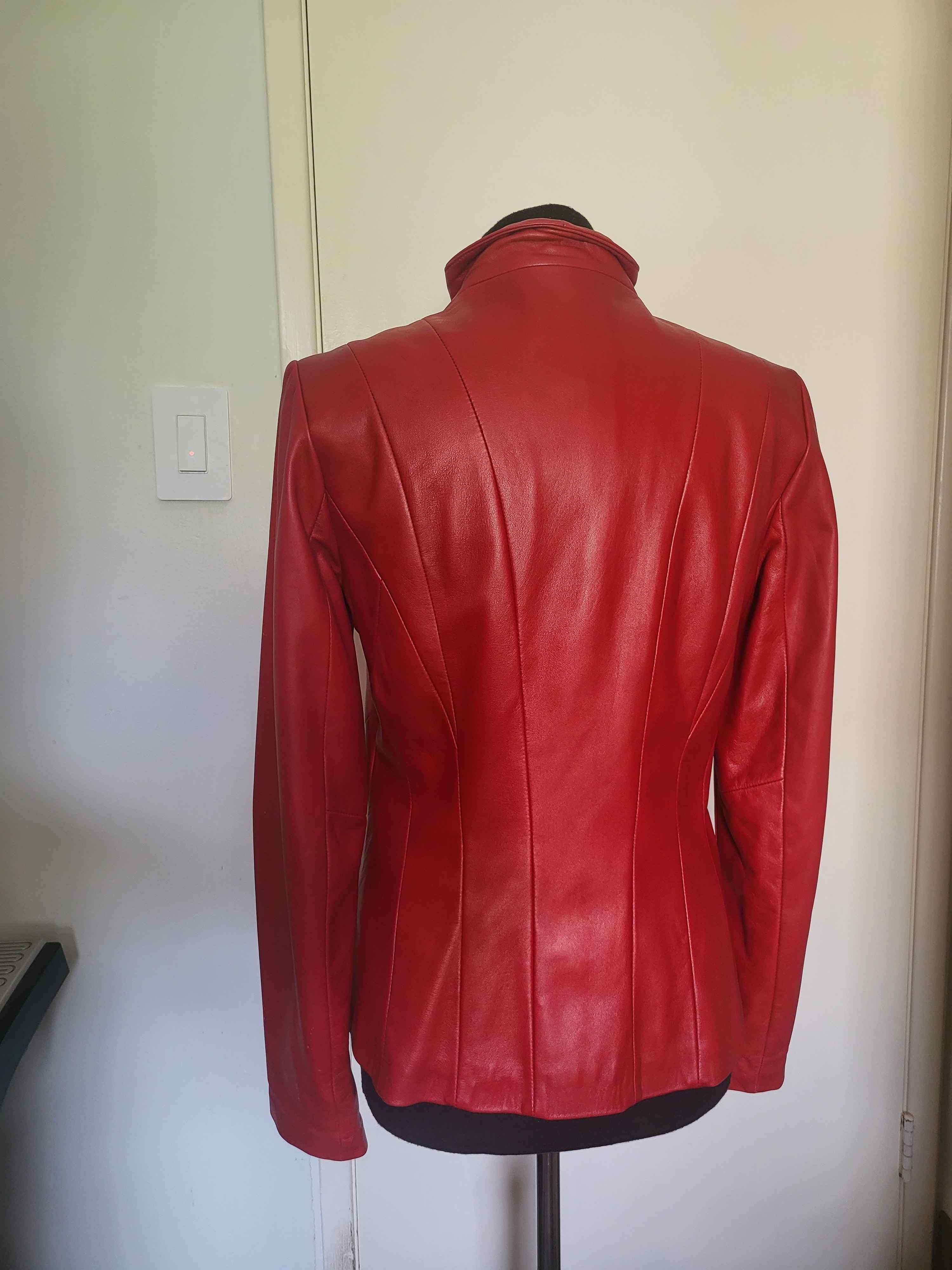 Red Danier Leather Jacket - photo 2