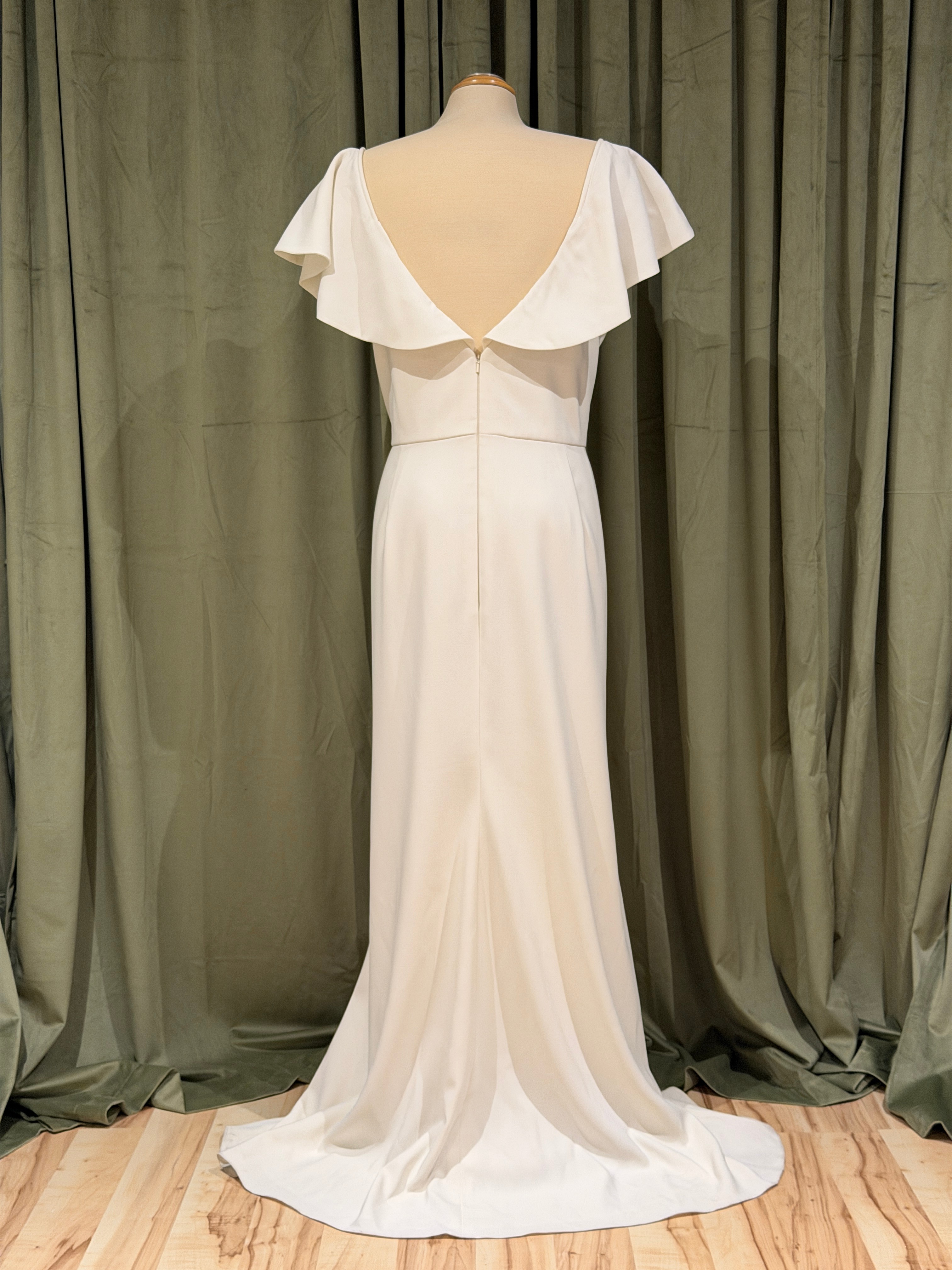 Plus Size Jenny Yoo Crepe Wedding Dress Size 22L - photo 2