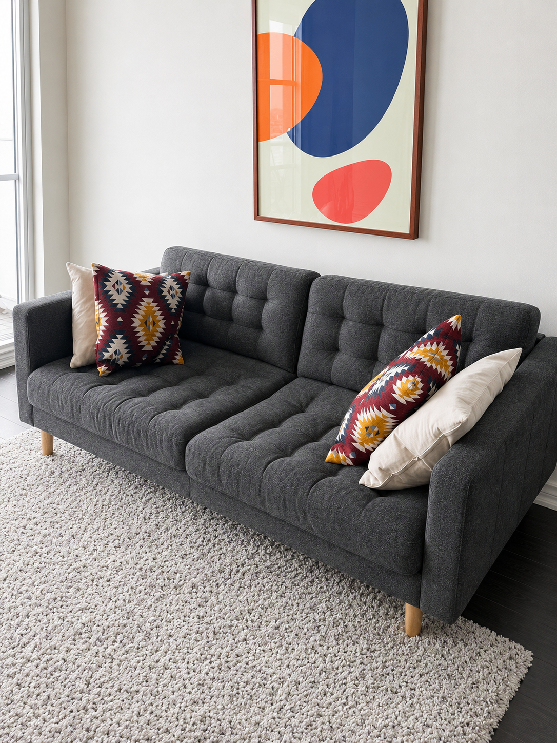 IKEA LANDSKRONA 3-Seat Sofa – Dark Grey