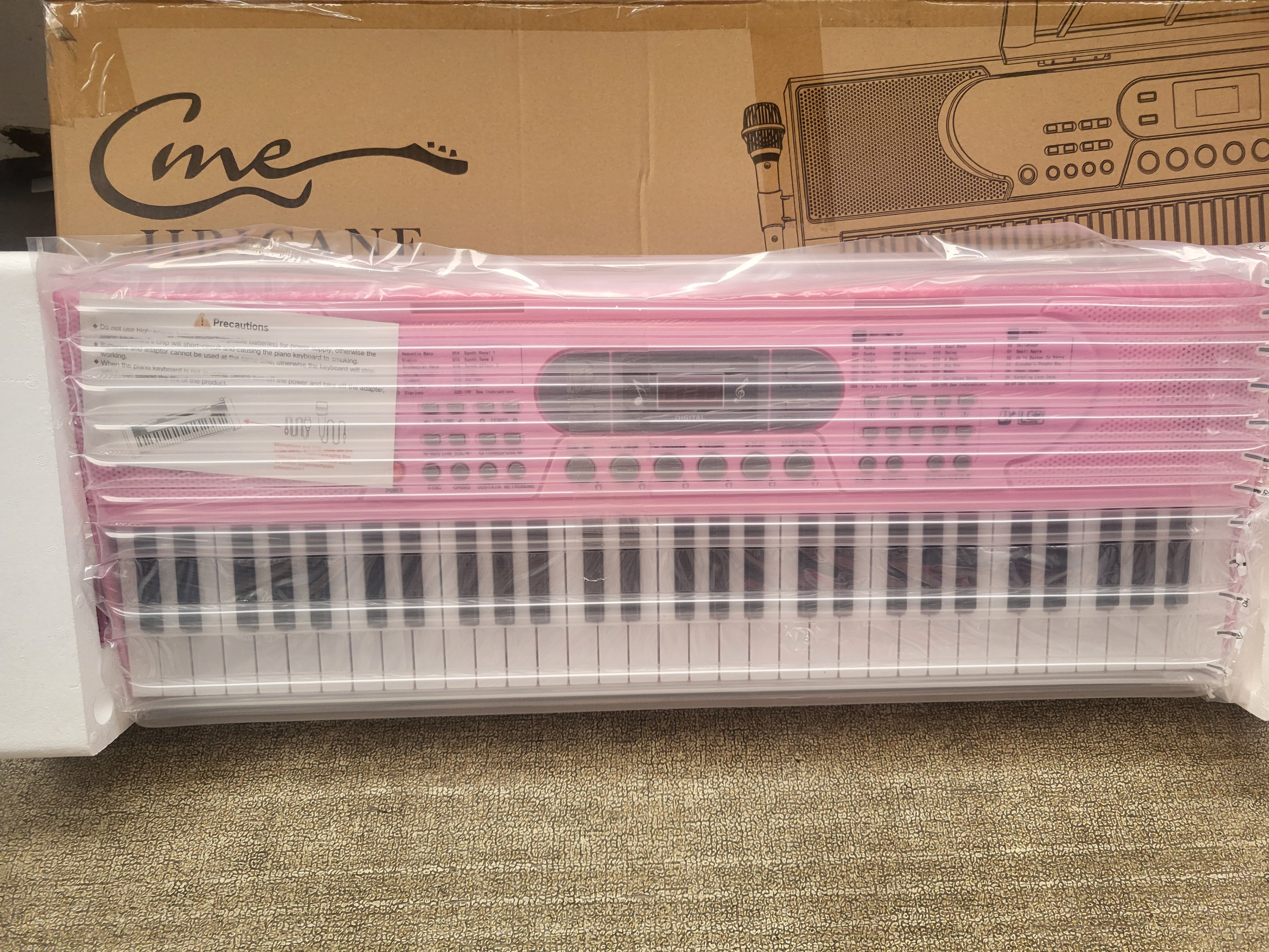 BRAND NEW Hricane 61-Key Digital Piano Keyboards - Pink - photo 3