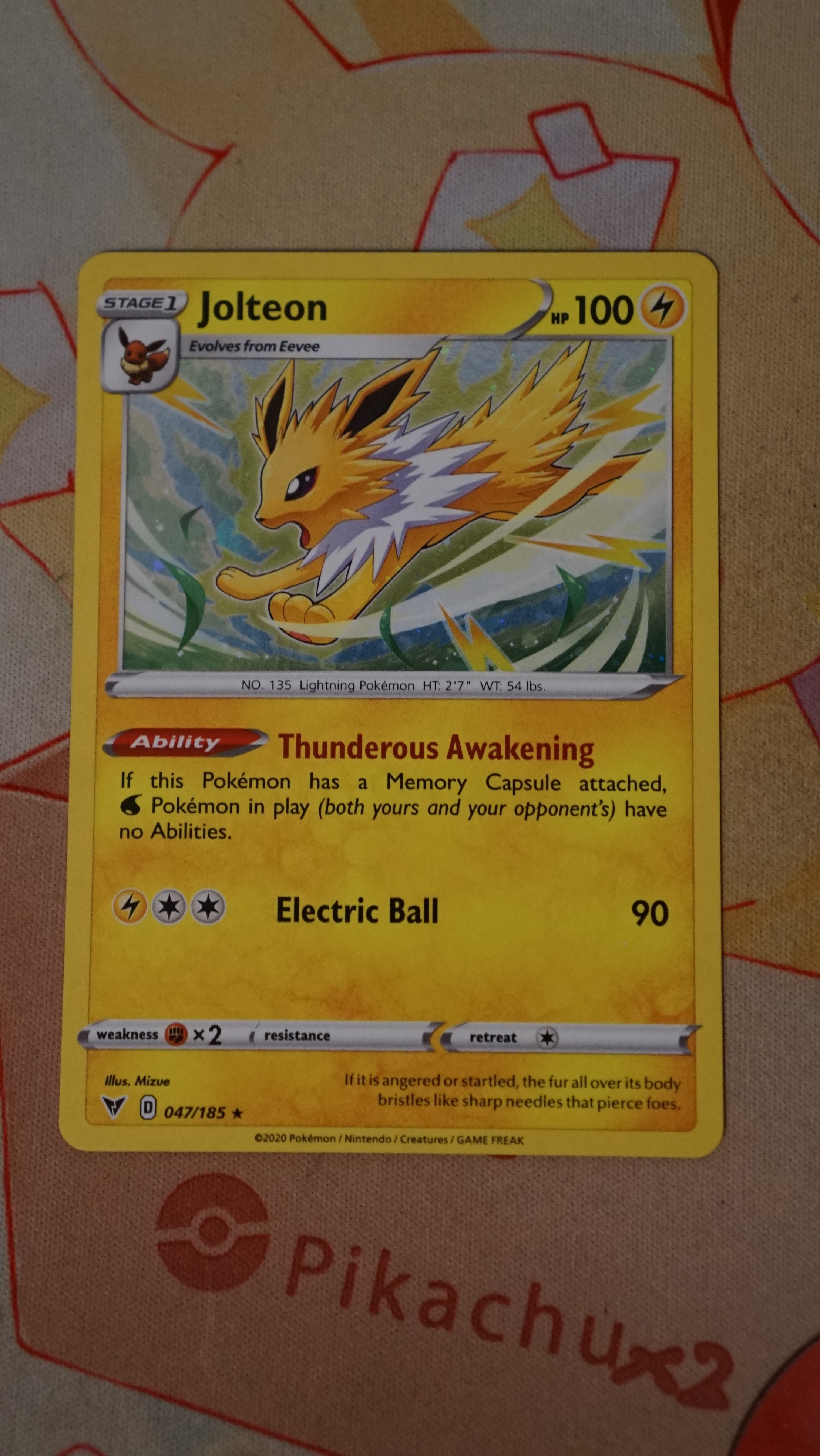 Pokemon Jolteon 047/185 Vivid Voltage NM - photo 3