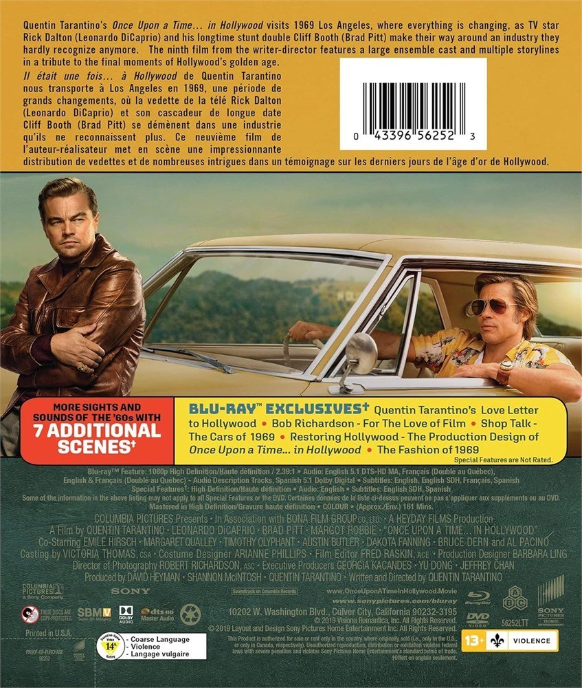 Once Upon a Time in Hollywood Blu-ray – Bilingual - photo 2