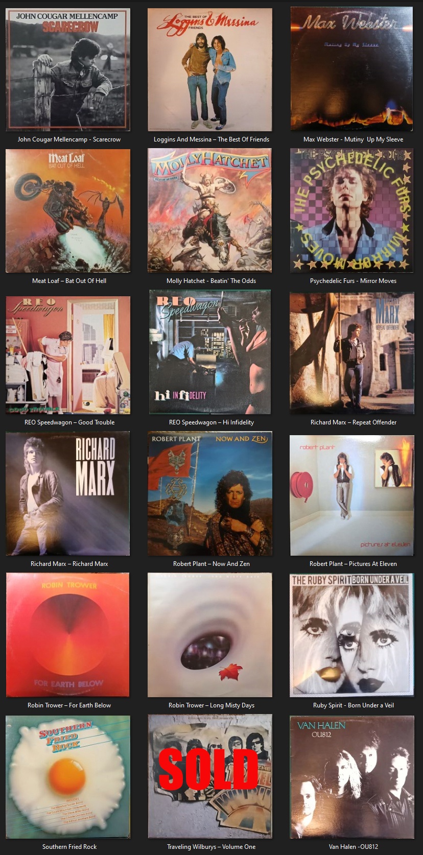 Rock music LP vinyl records for sale 1970's to 2010's - photo 2