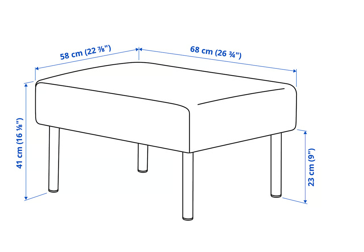 Gray ottoman/footstool - photo 5