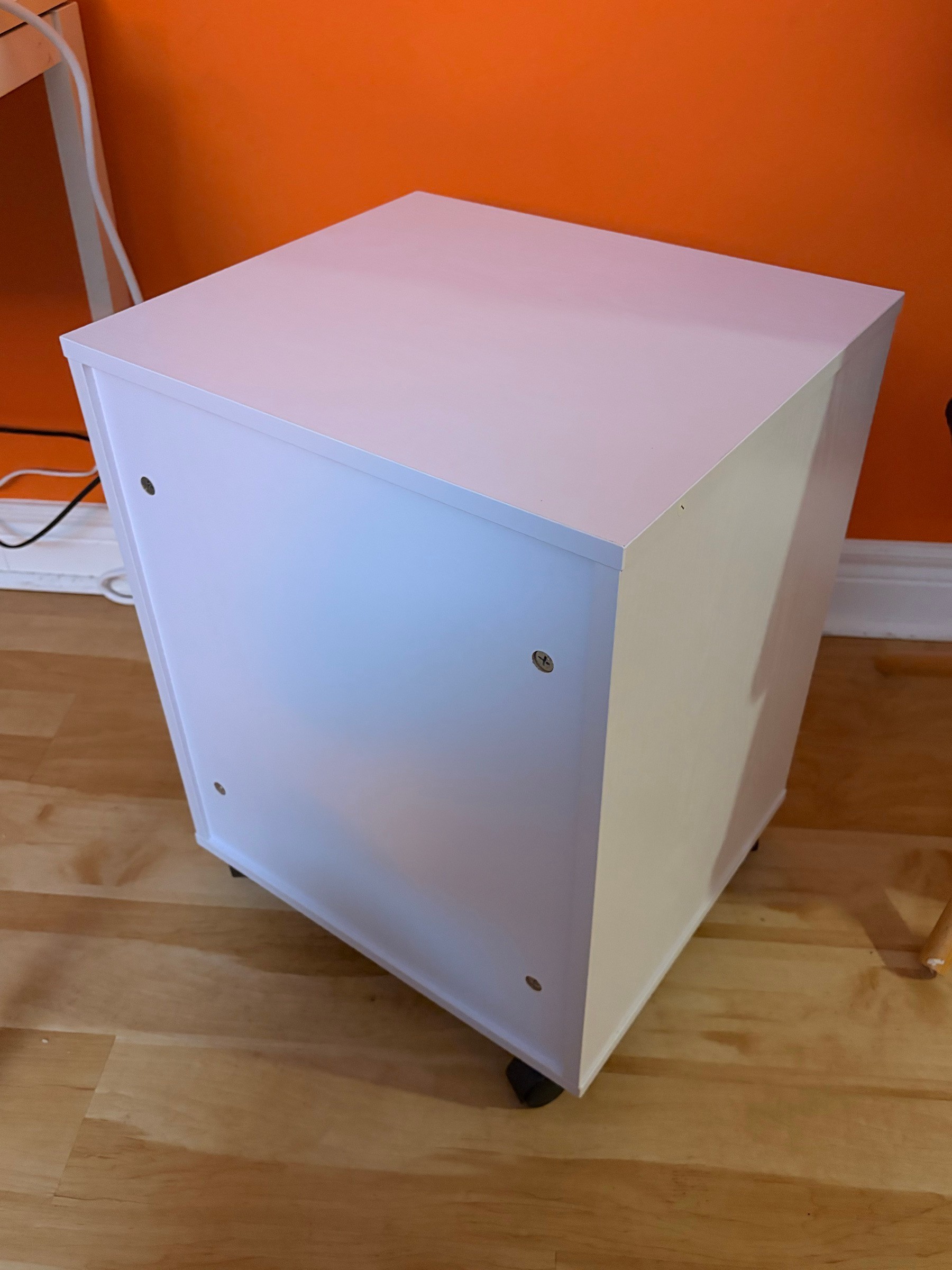 White 3-Drawer Rolling Storage Cabinet - photo 4