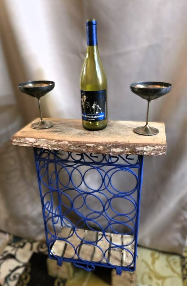 Rustic live edge wine rack / Rack à vin rustique a bord naturel - photo 3