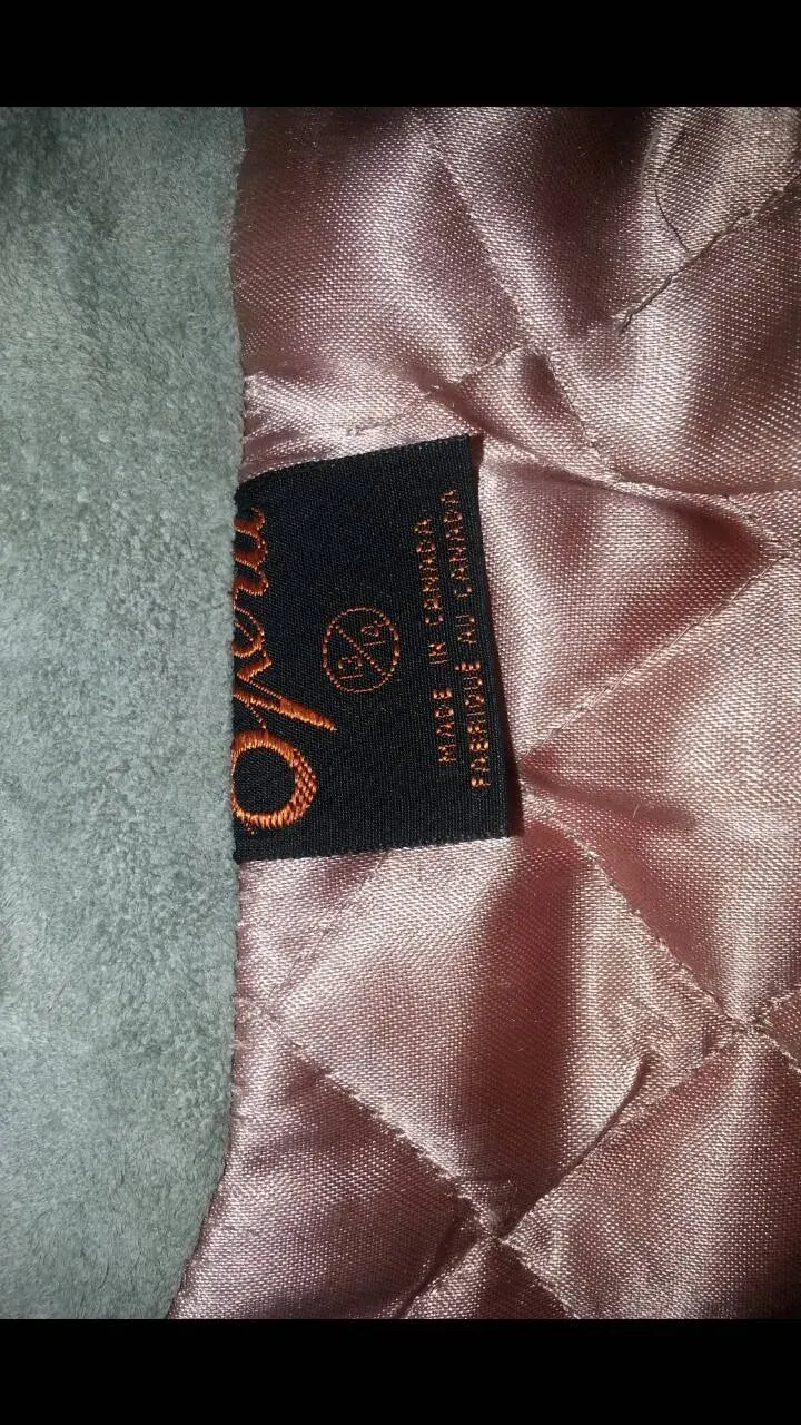 amazing vintage suede and fur collar coat - real, not vegan - photo 4