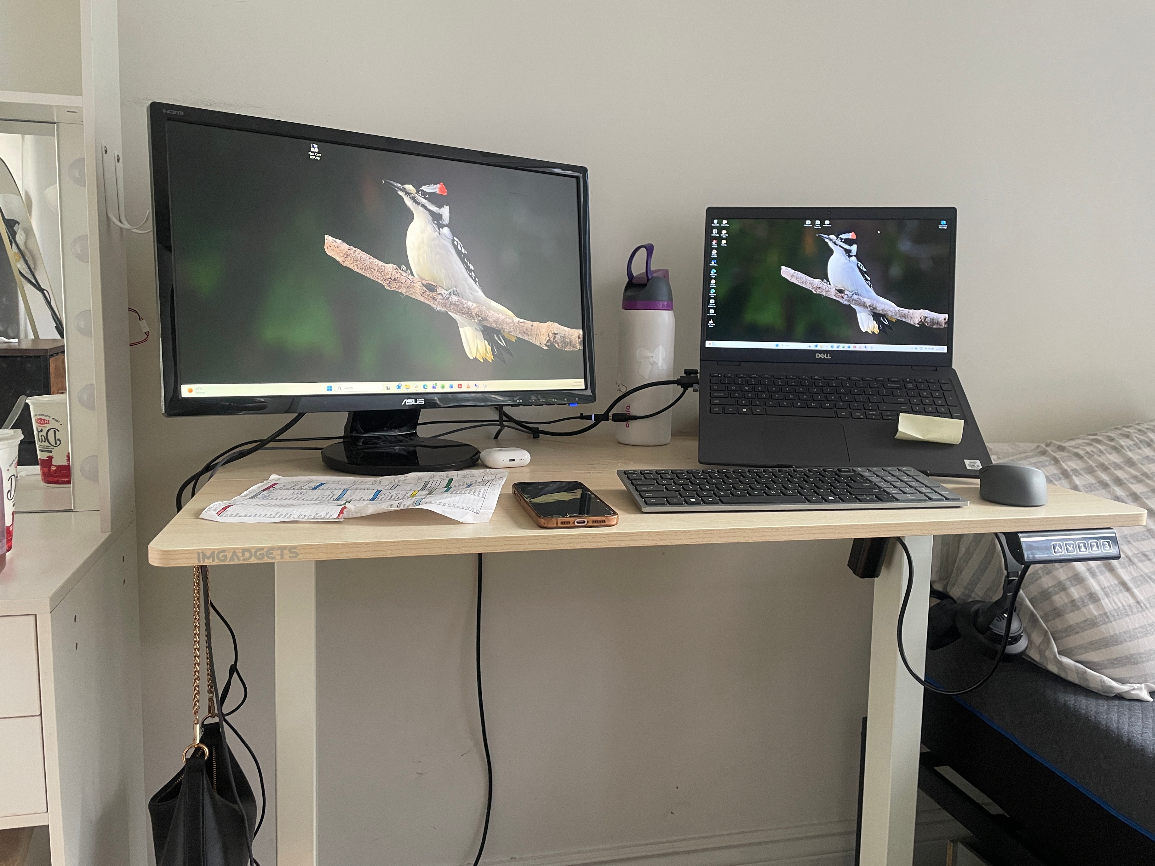 Electric Standing Desk + Office Chair – Like New!