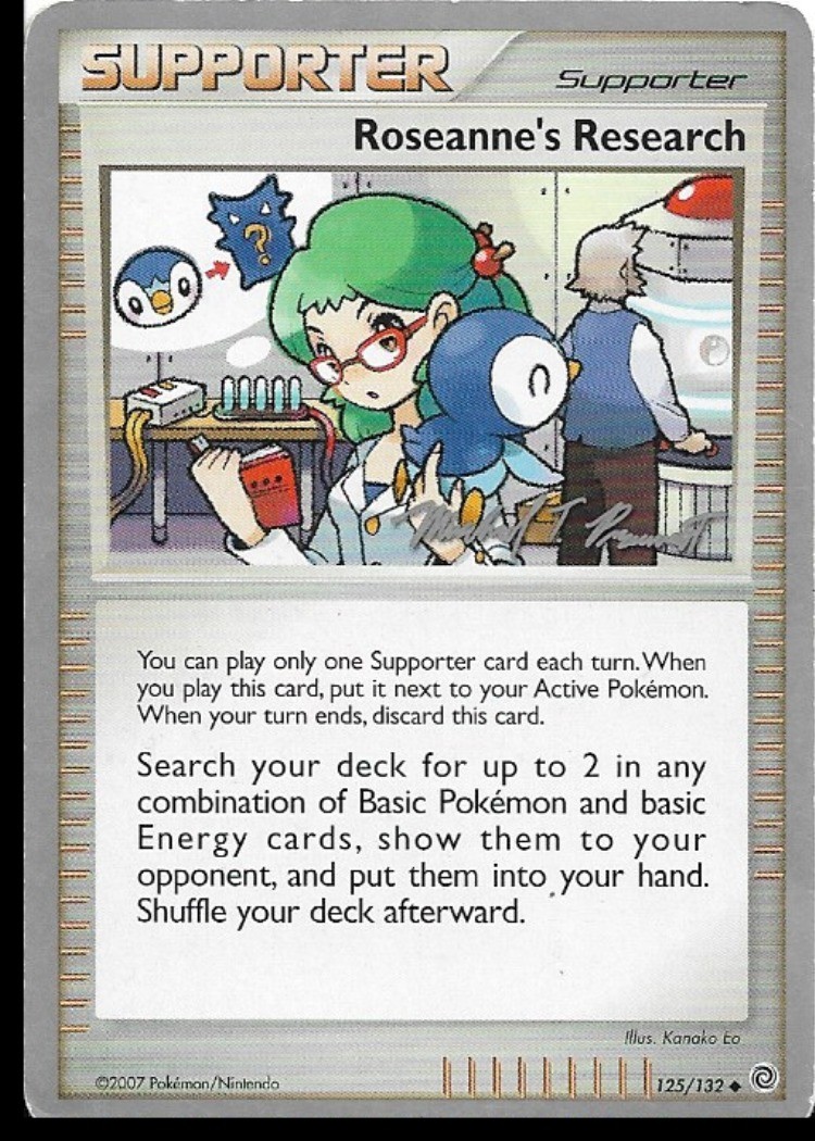 Pokemon Roseannes Research 125/132 World Championships 2010 Deck
