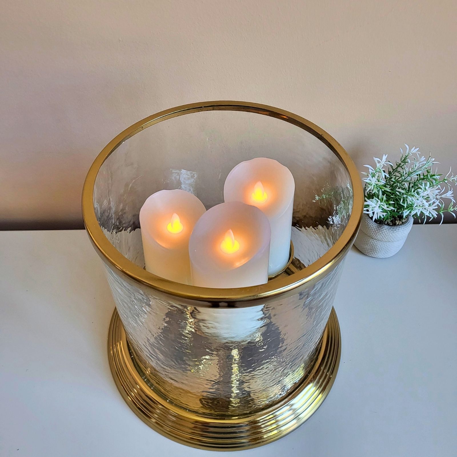 Candle Stand - Glass Candle Stand With Candles - Pre-Loved! 🕯️ - photo 3