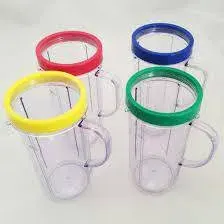 New Magic Bullet Blender Cups With Coloured Rims And 2 Option...