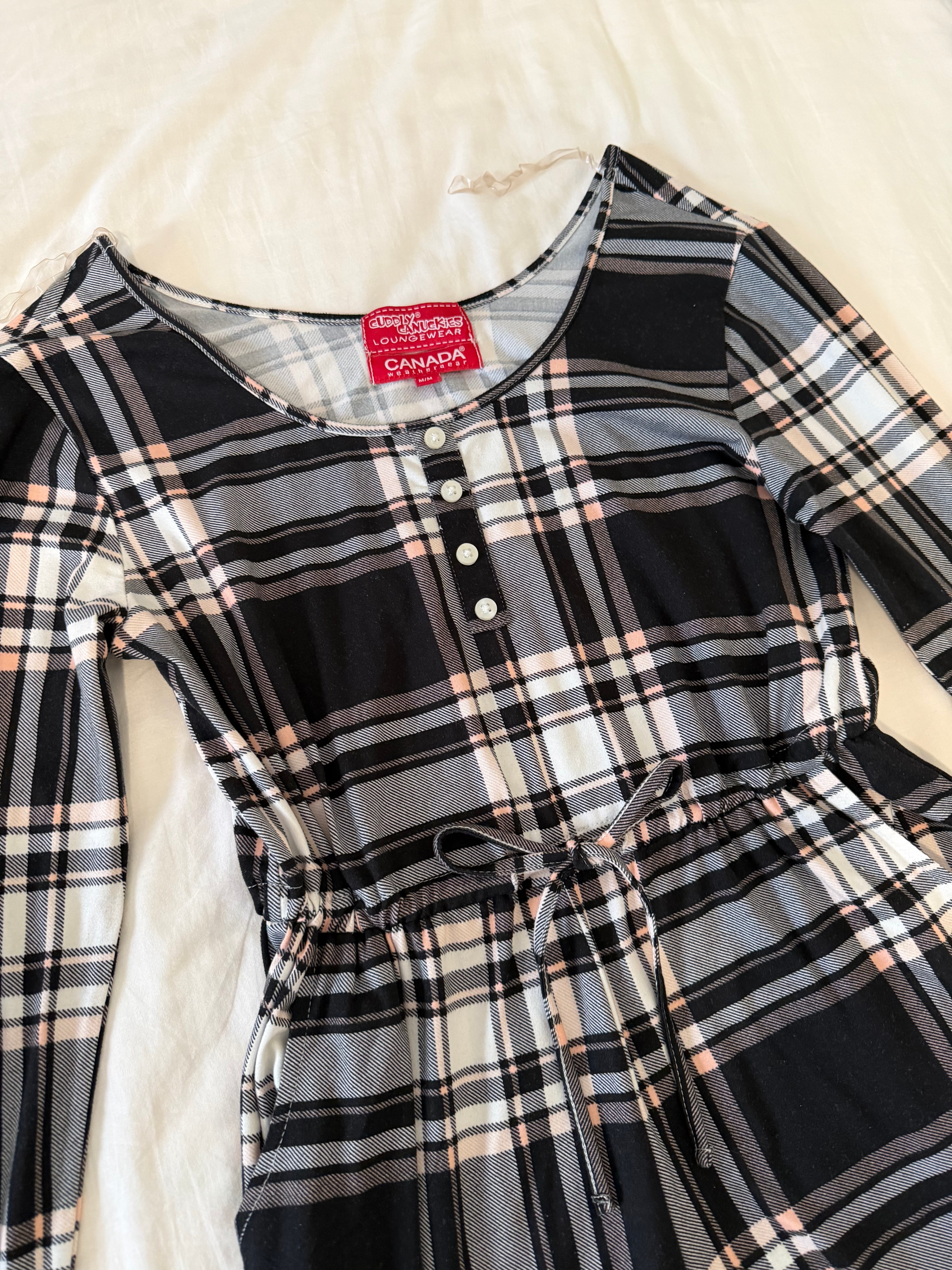 Women’s Plaid Lounge Jumpsuit – Size M/M - photo 2