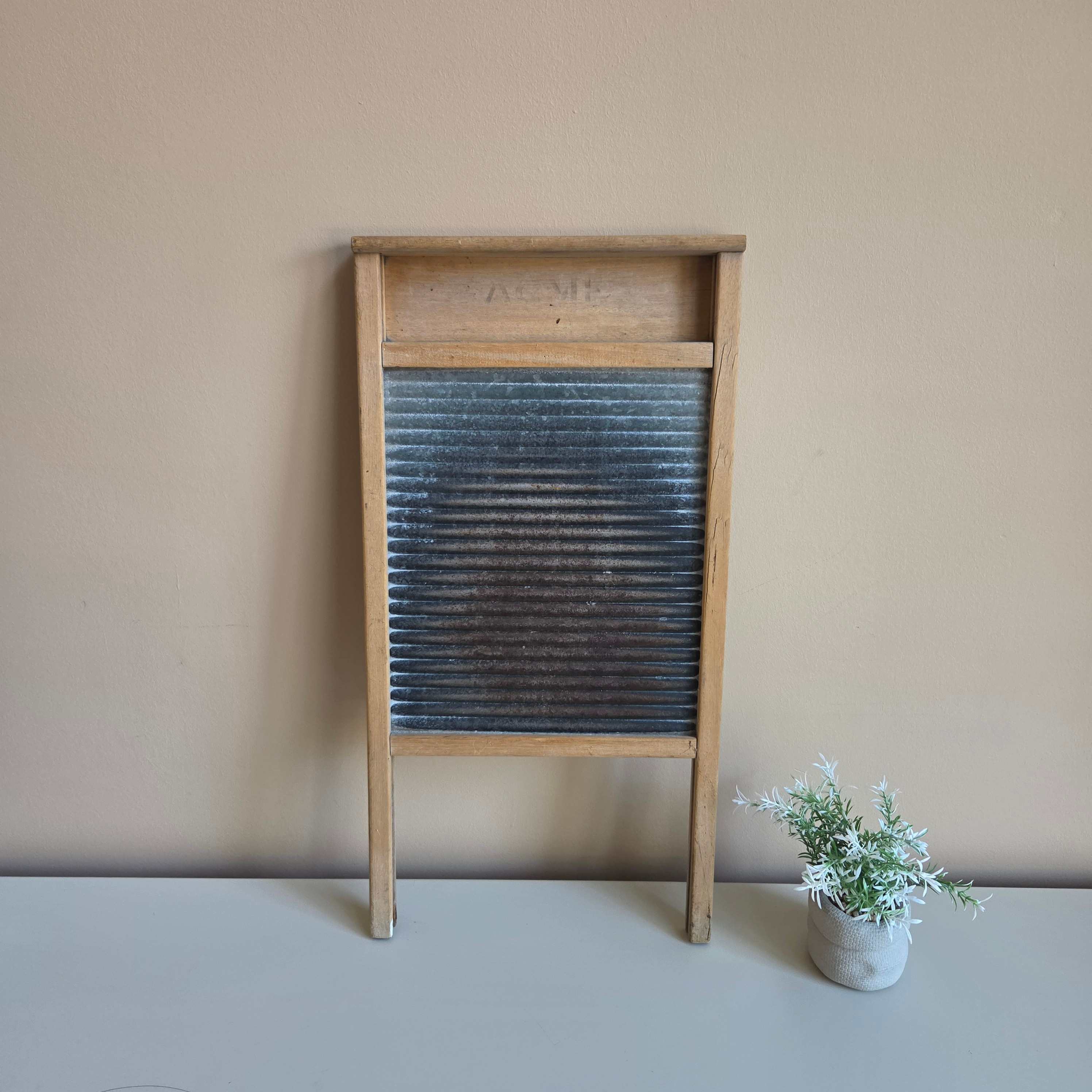 Washboard - ACME Antique Wood & Metal Washboard - Pre-Loved! 🧽