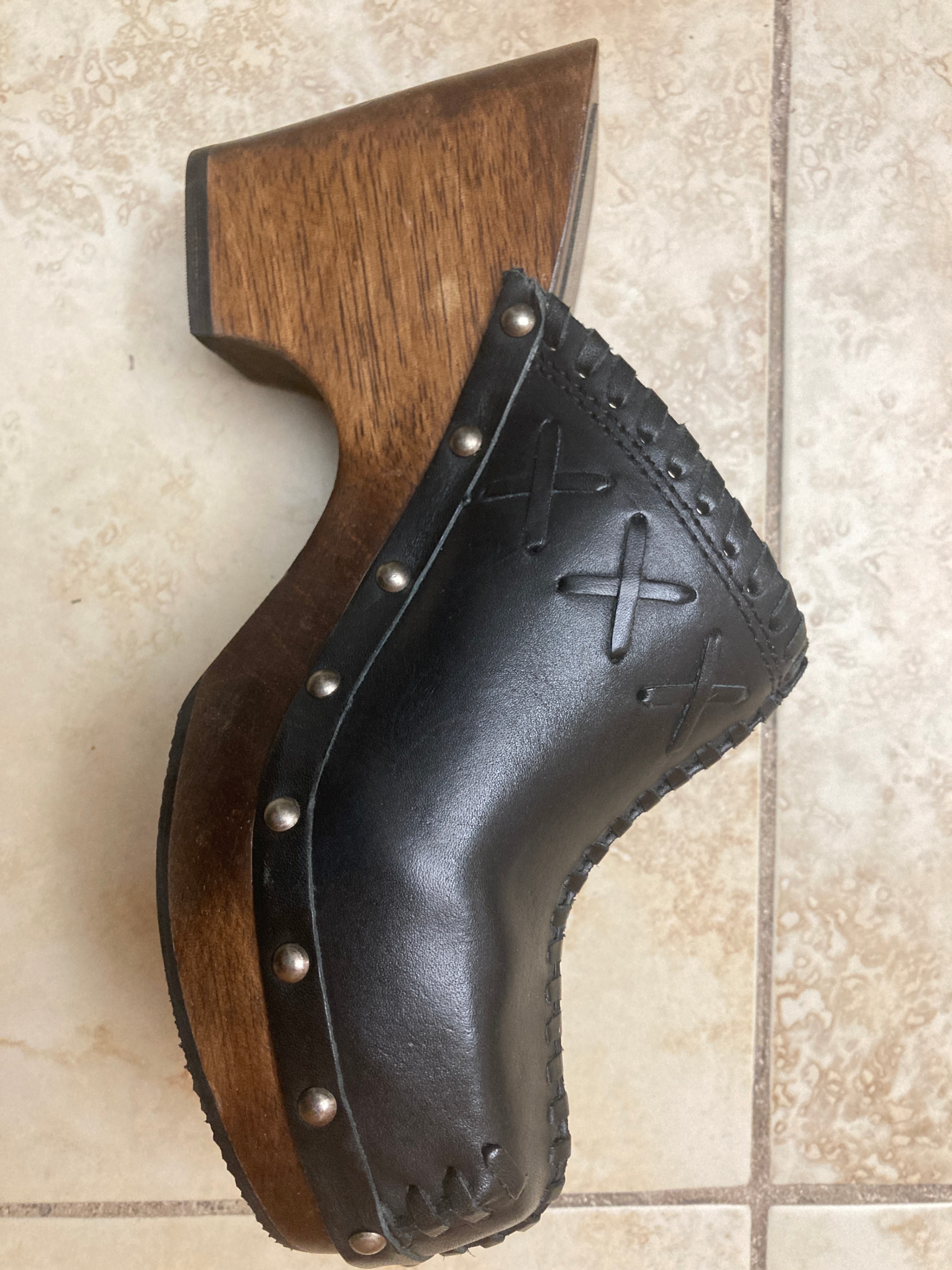 Aldo wooden platform shoes(leather) - photo 3
