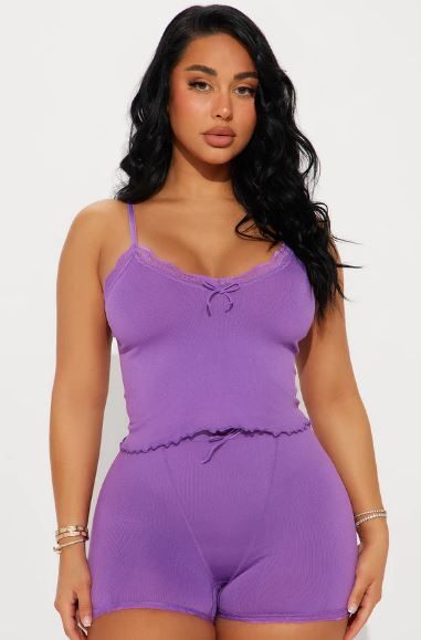 FashionNova-Close To You Seamless Ribbed PJ Short Set