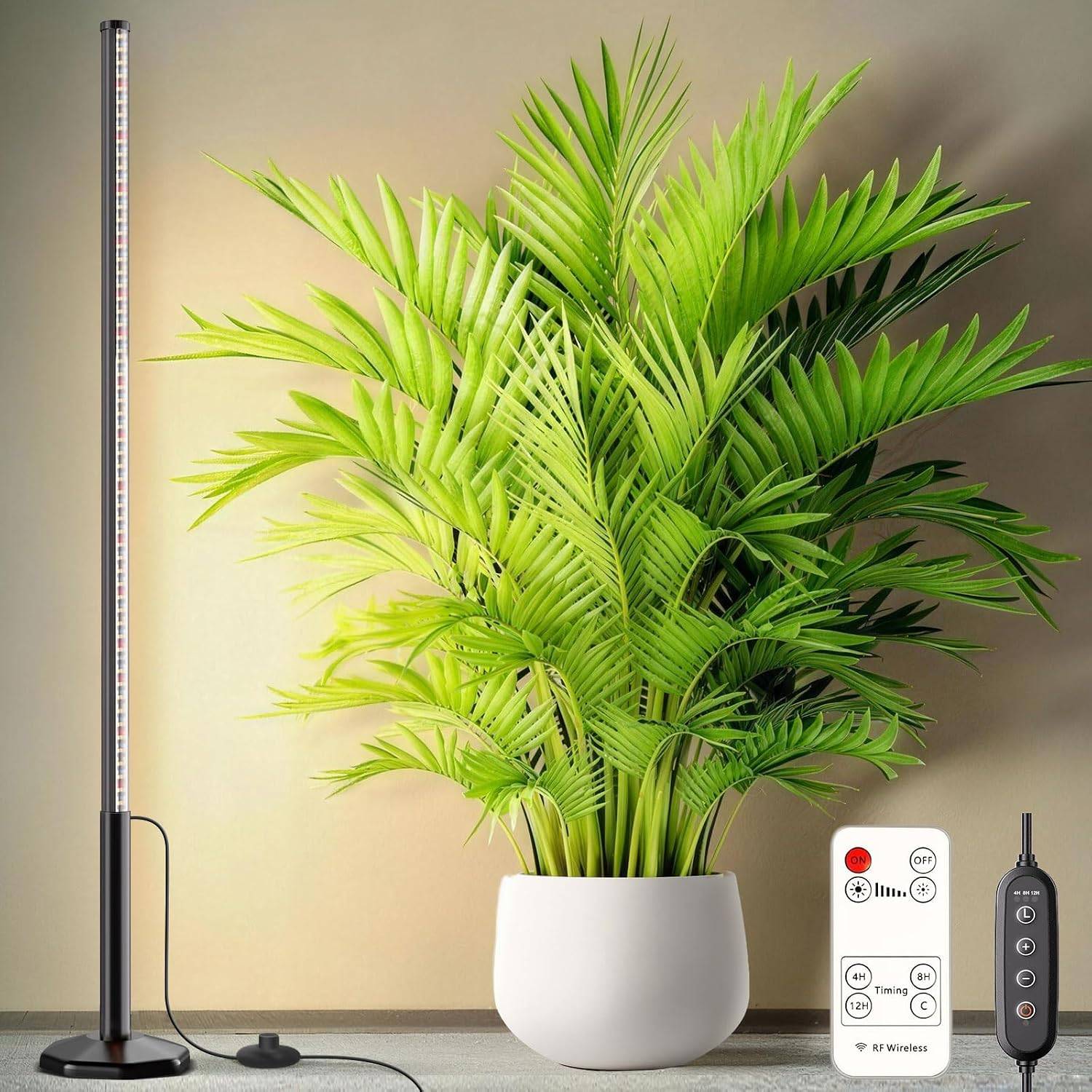 Standing Grow Light with Timer, 48W, 420 LEDs Full Spectrum