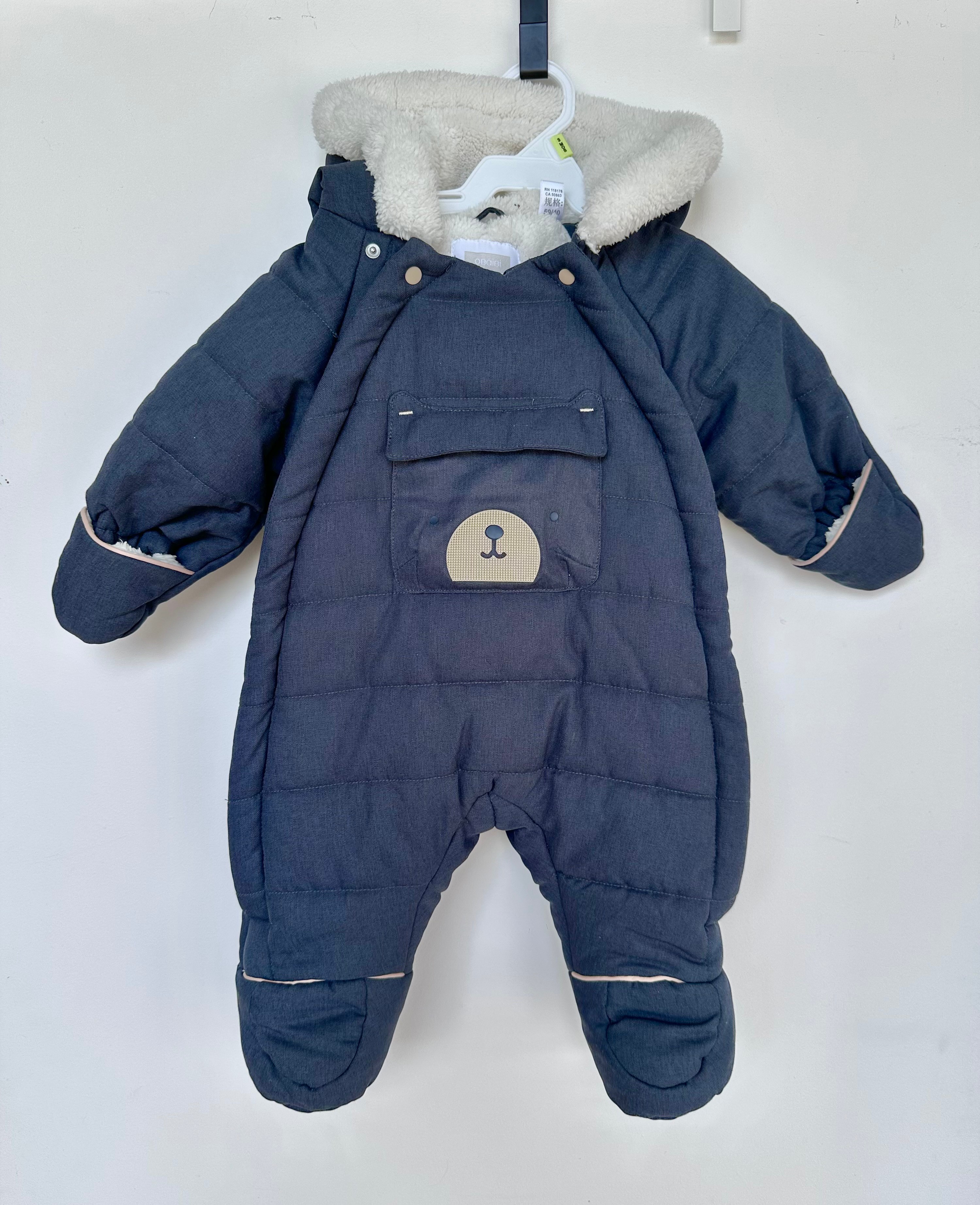 Obaibi Winter Snowsuit - Designed in France - 1-3 Months