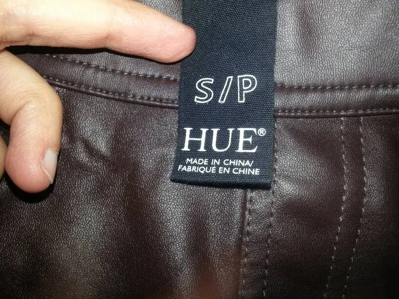 Hue Pleather Tights Size Small In Brown - photo 2