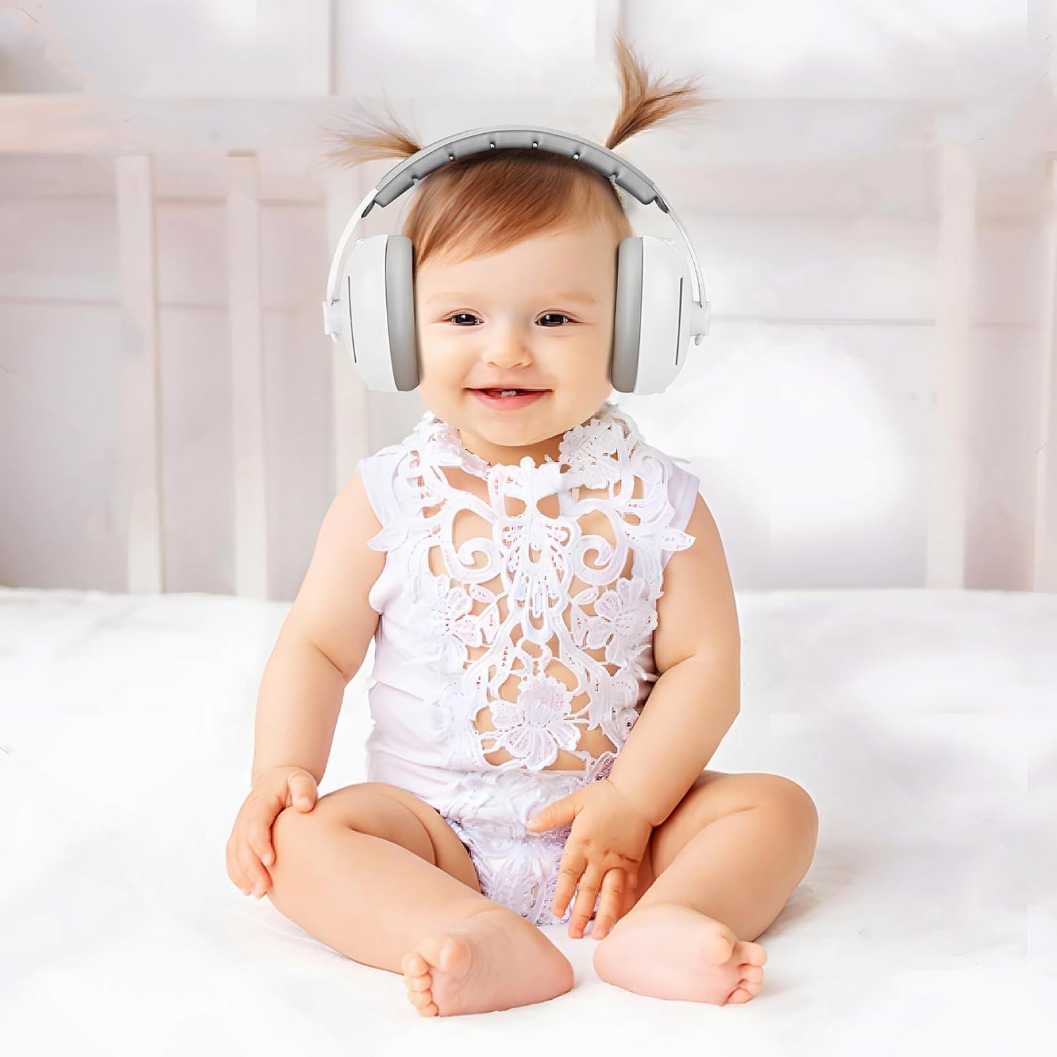 NEW~ Baby Earmuffs Adjustable 0-36 Months Gray