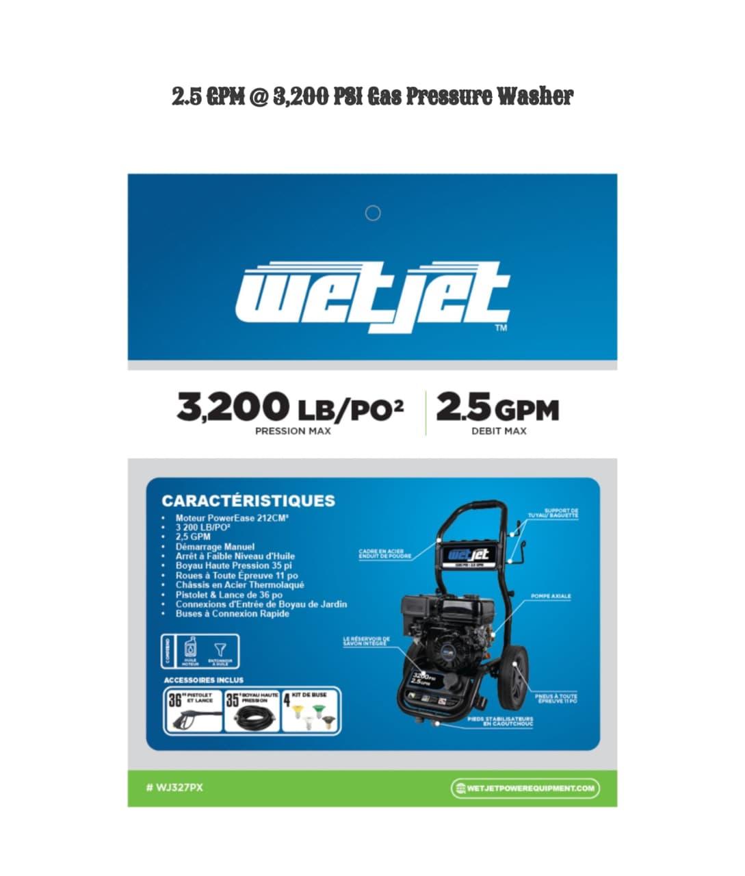 3200 PSI 2.5 GPM Gas Pressure Washer - photo 3