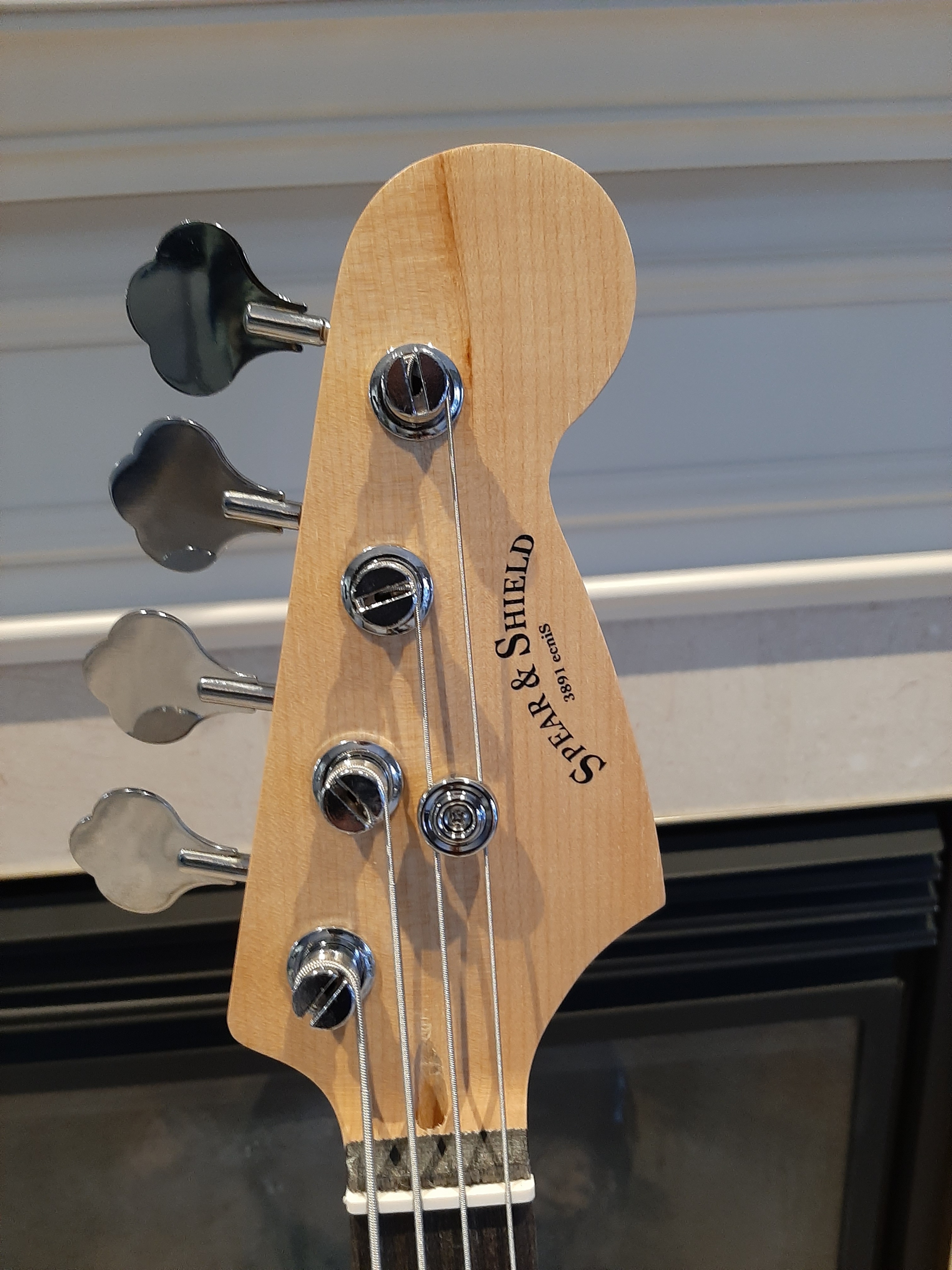 Brand New Spear & Shield 4-String Bass Guitar – Full Size, Black - photo 4