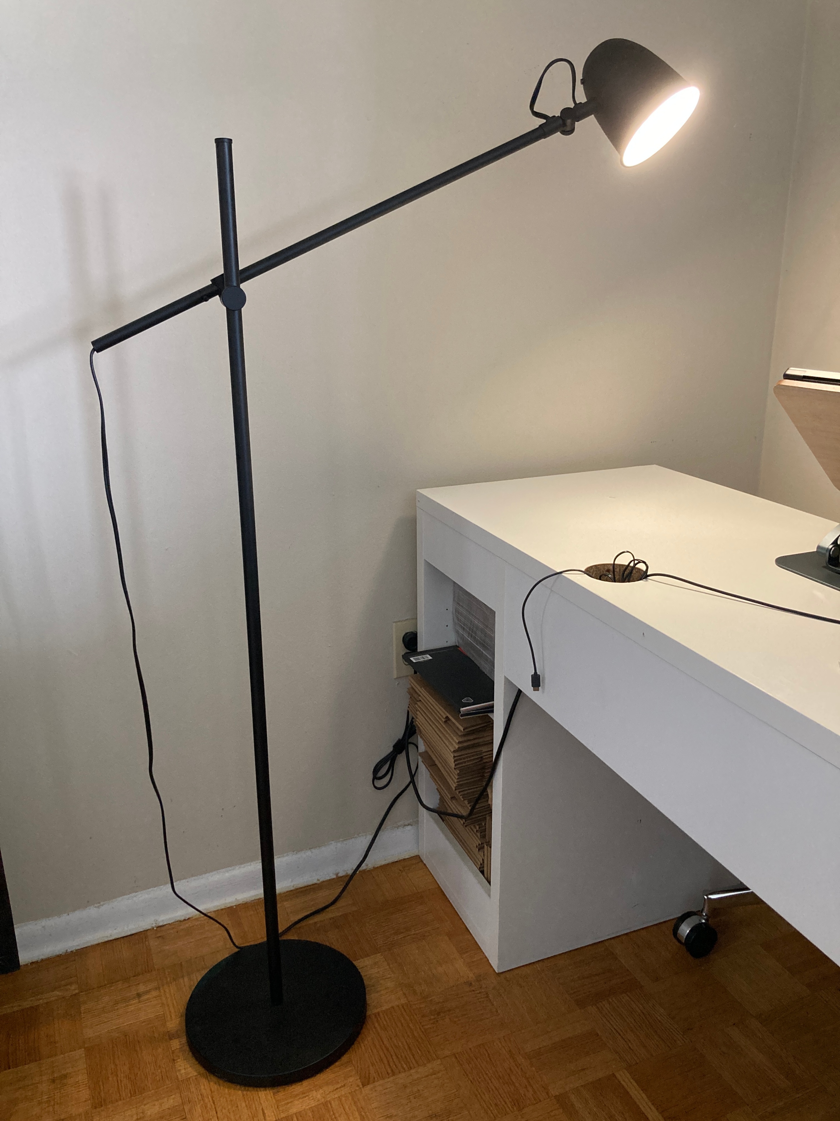 IKEA SKURUP Floor/reading lamp with 2 bulbs