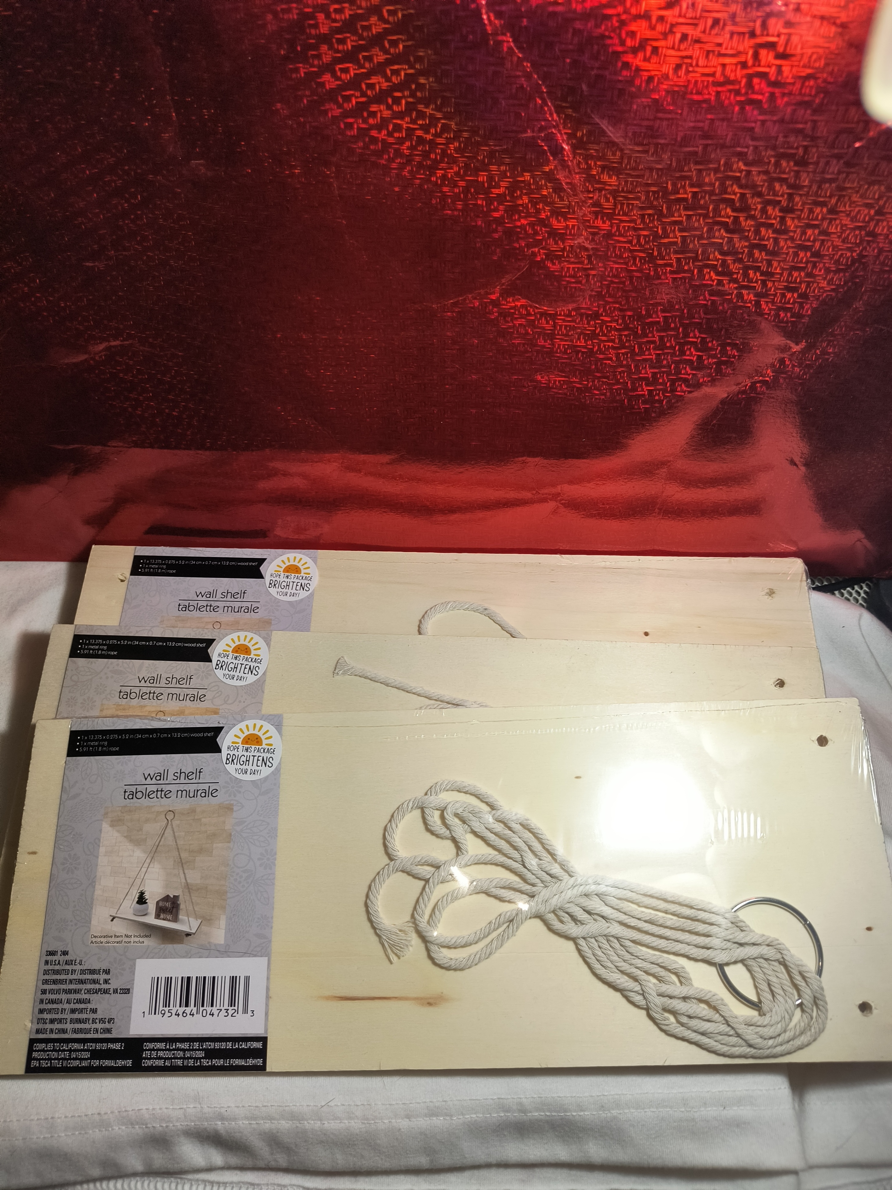 3x for 1 DIY Floating Wood Wall Shelf | Boho Hanging Rope & Ring - photo 3