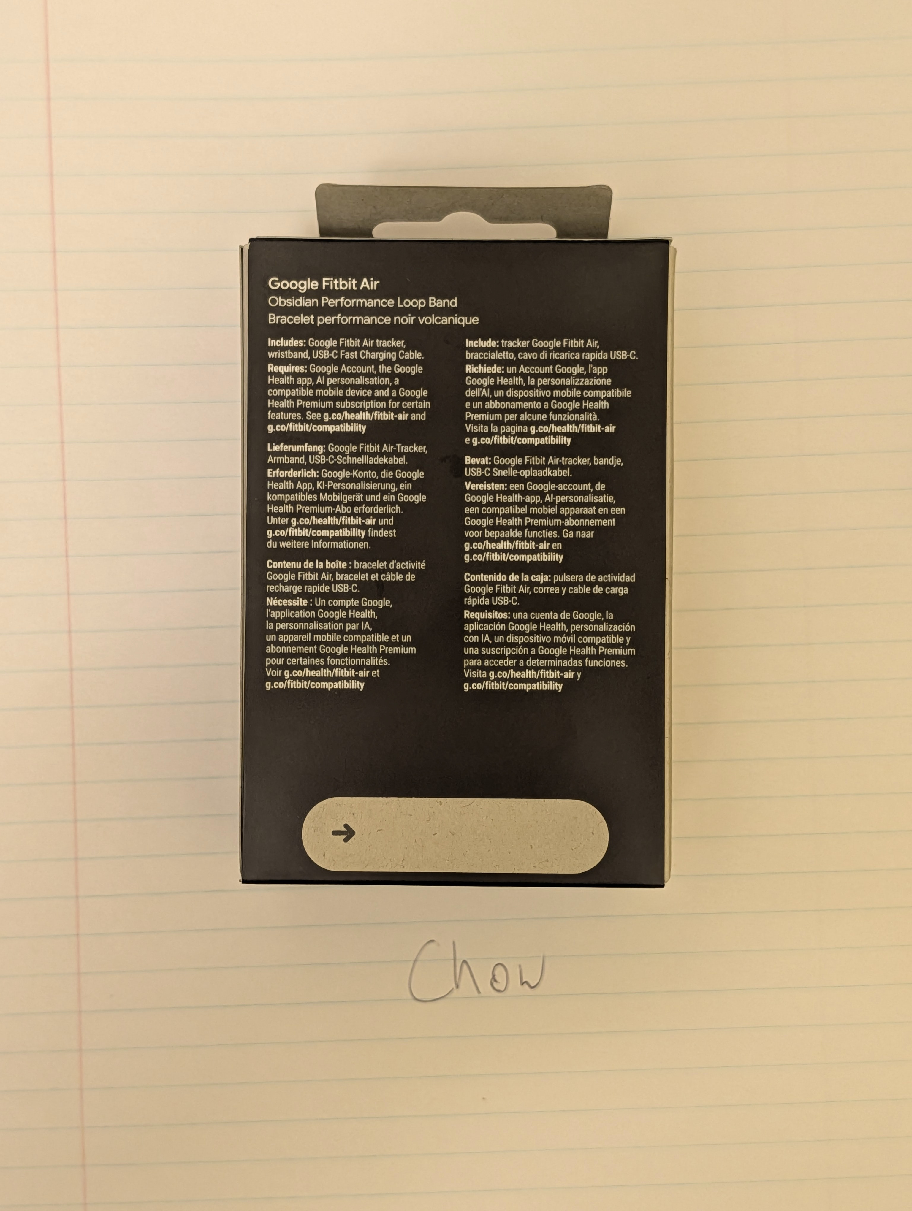 New Google Fitbit Air - Obsidian (Black) - photo 2
