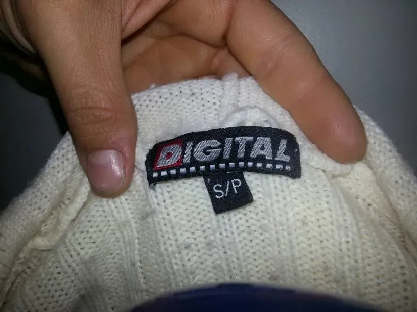 Digital - White Knitted Hoodie (Size Small) - photo 4