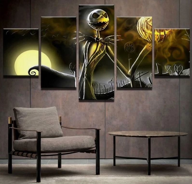 THE NIGHTMARE BEFORE CHRISTMAS – 5-PIECE FRAMED CANVAS WALL ART - photo 5
