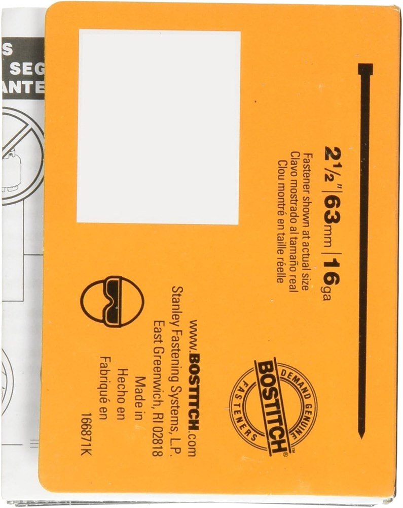 BOSTITCH 2-1/2" 16-Gauge Finish Nails – 200 Pcs - photo 2