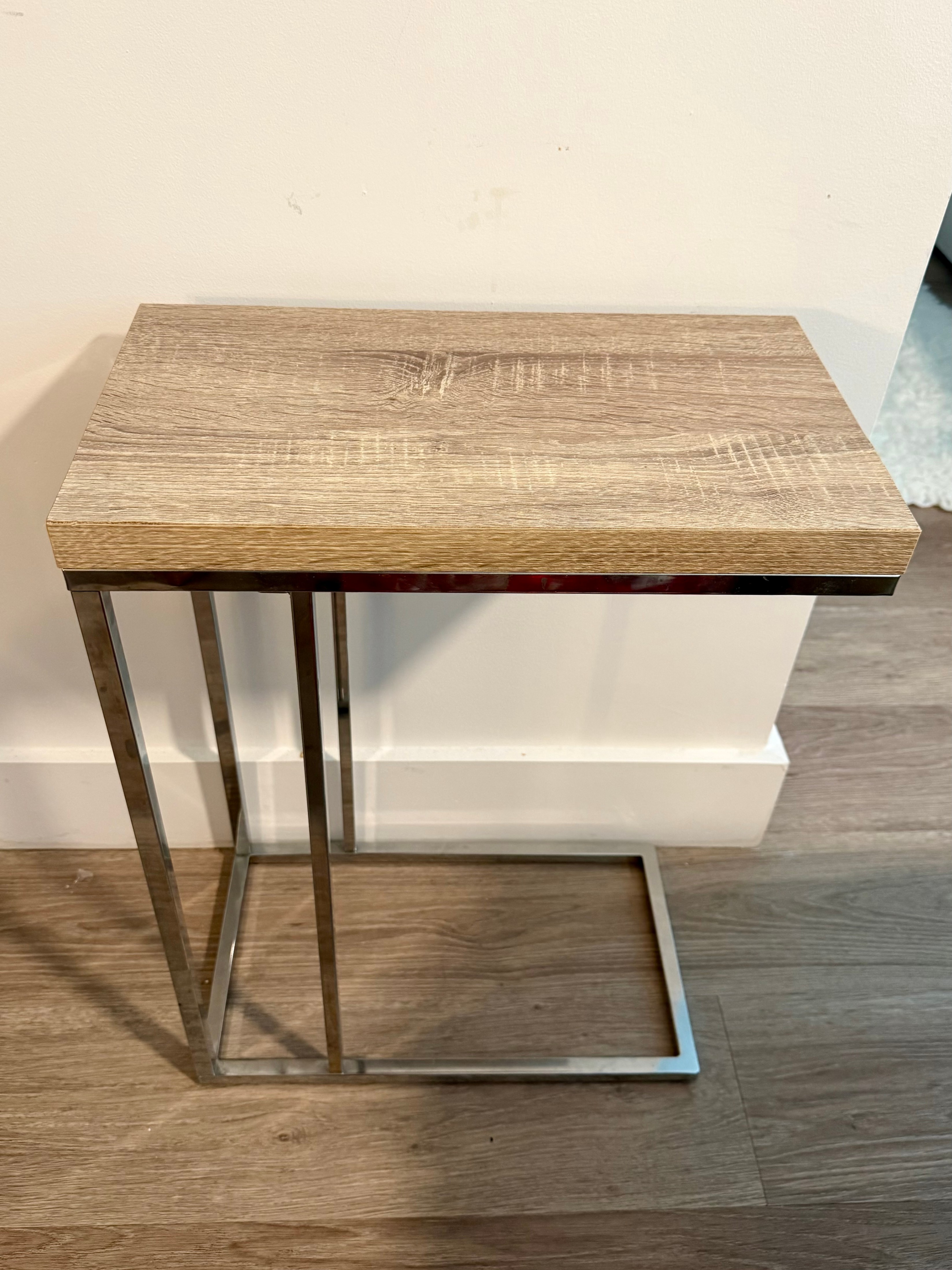 Dark Taupe C-Shaped Side / Accent Table