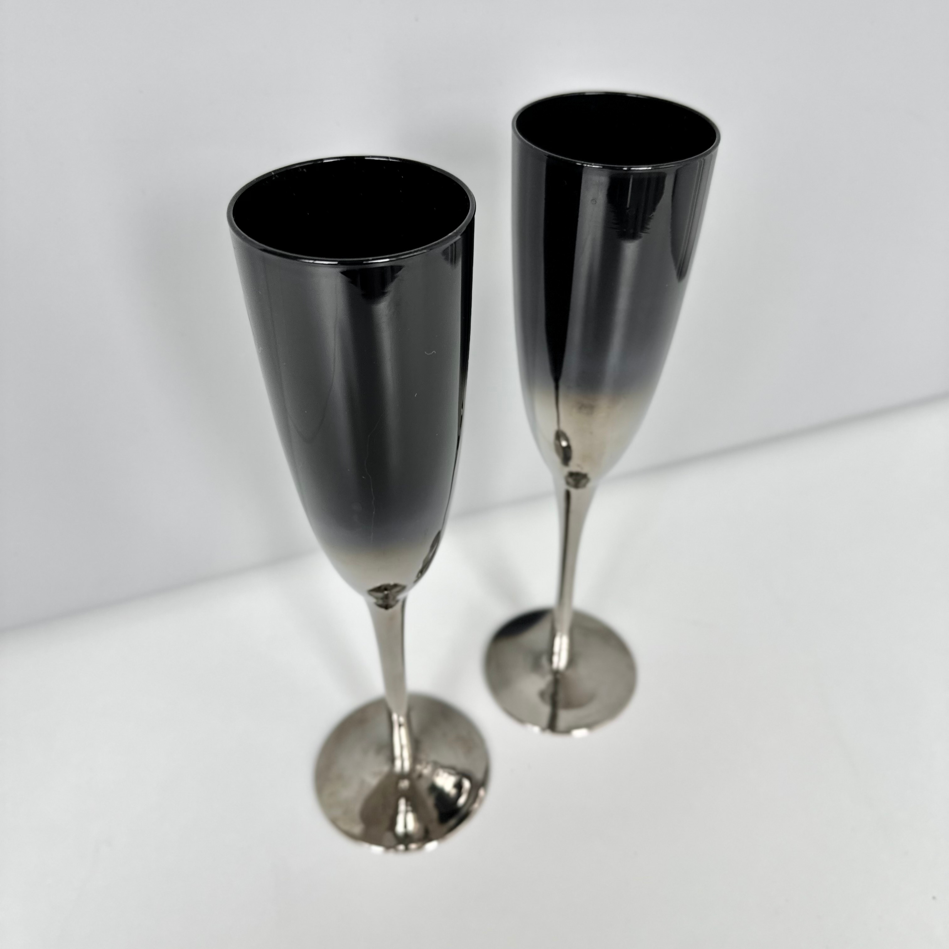 Gradient Chrome Champagne Glasses - photo 2