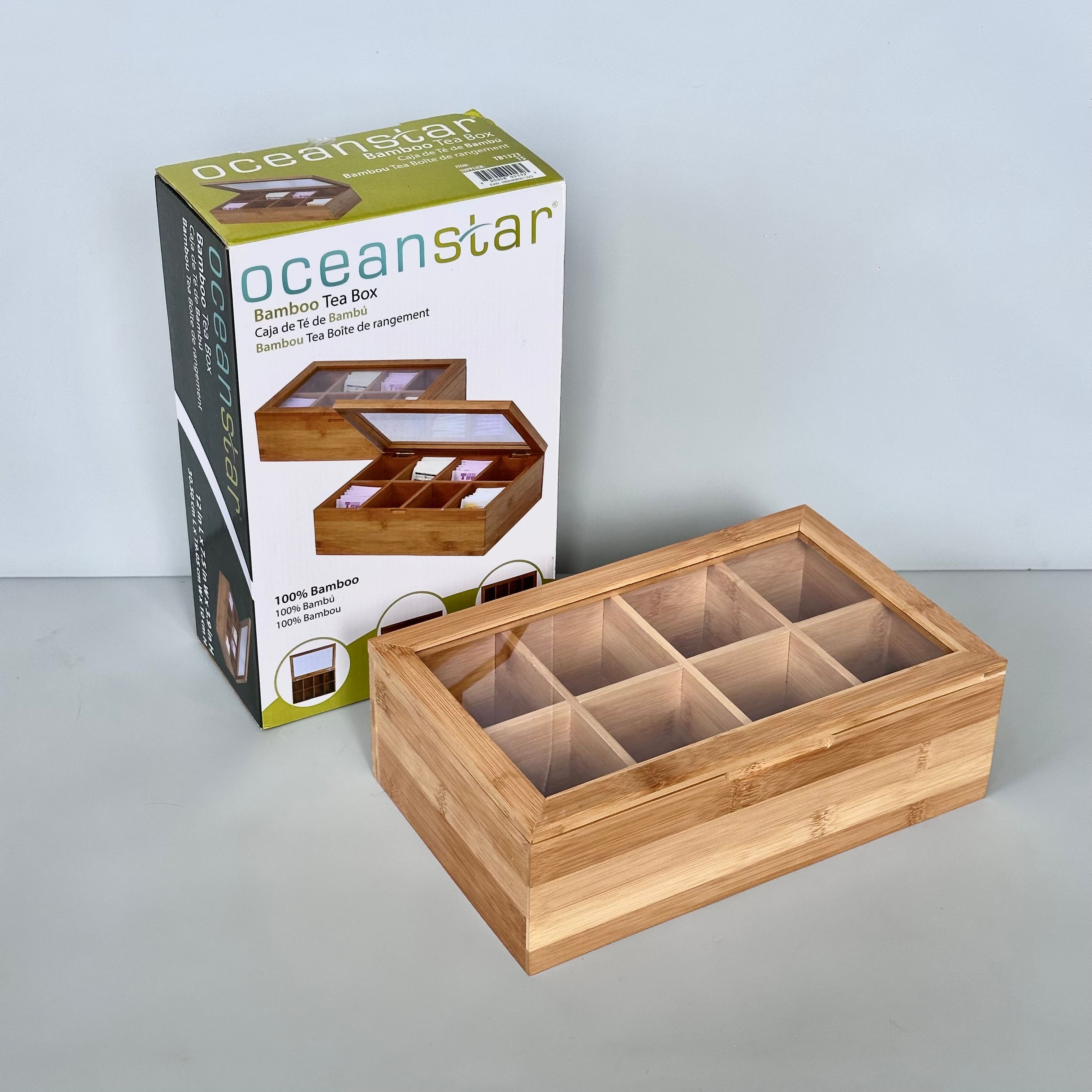 Oceanstar Bamboo Tea Box