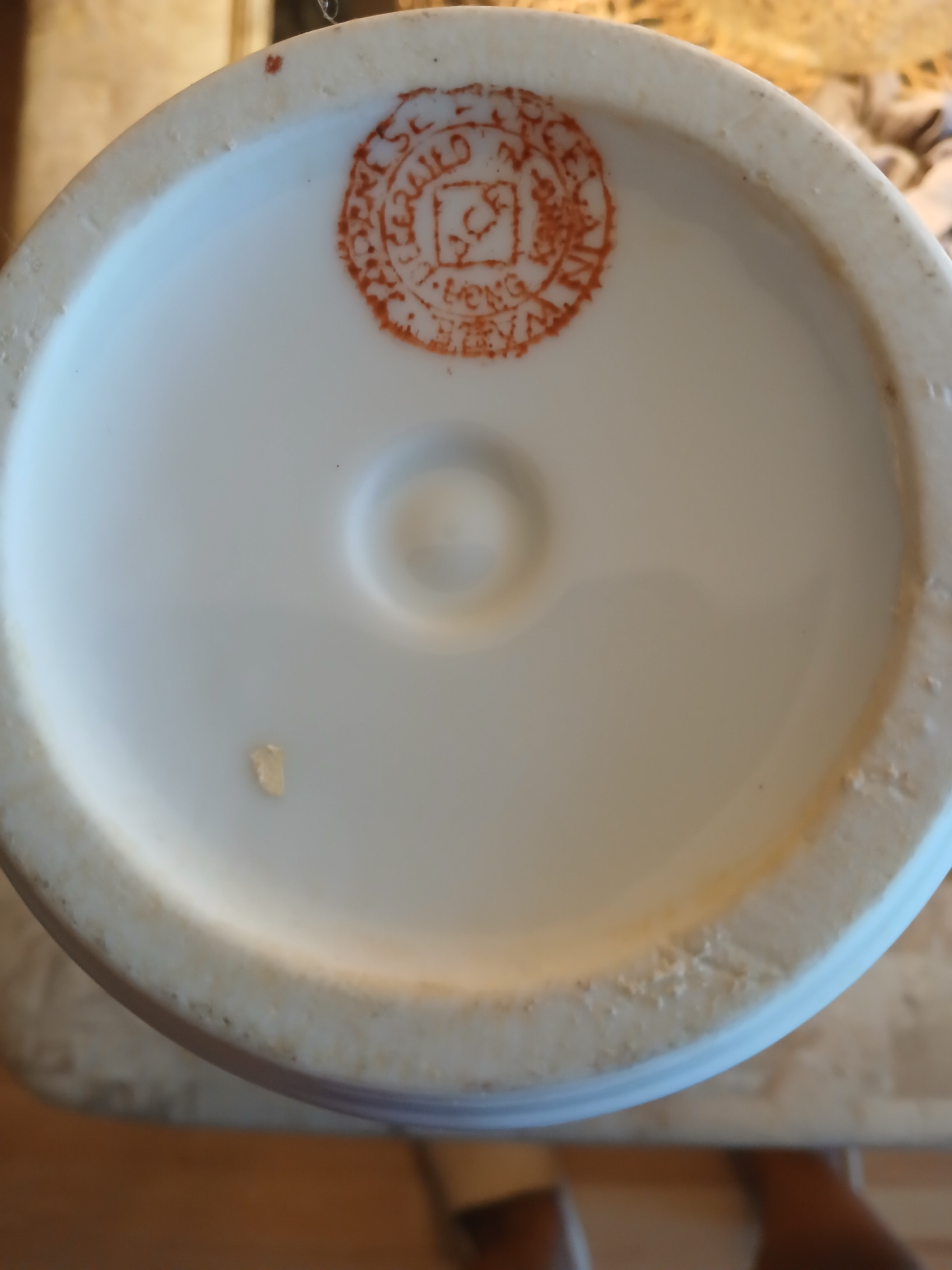 Ceramic Vase with Orange Floral Design - photo 2