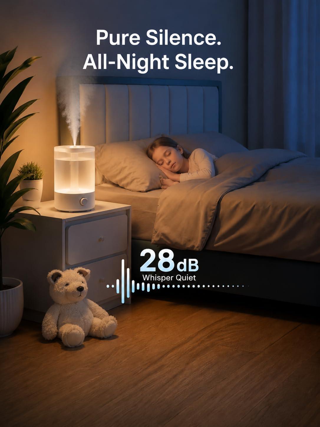Humidifier, 4L Ultrasonic Cool Mist for Bedroom - photo 5