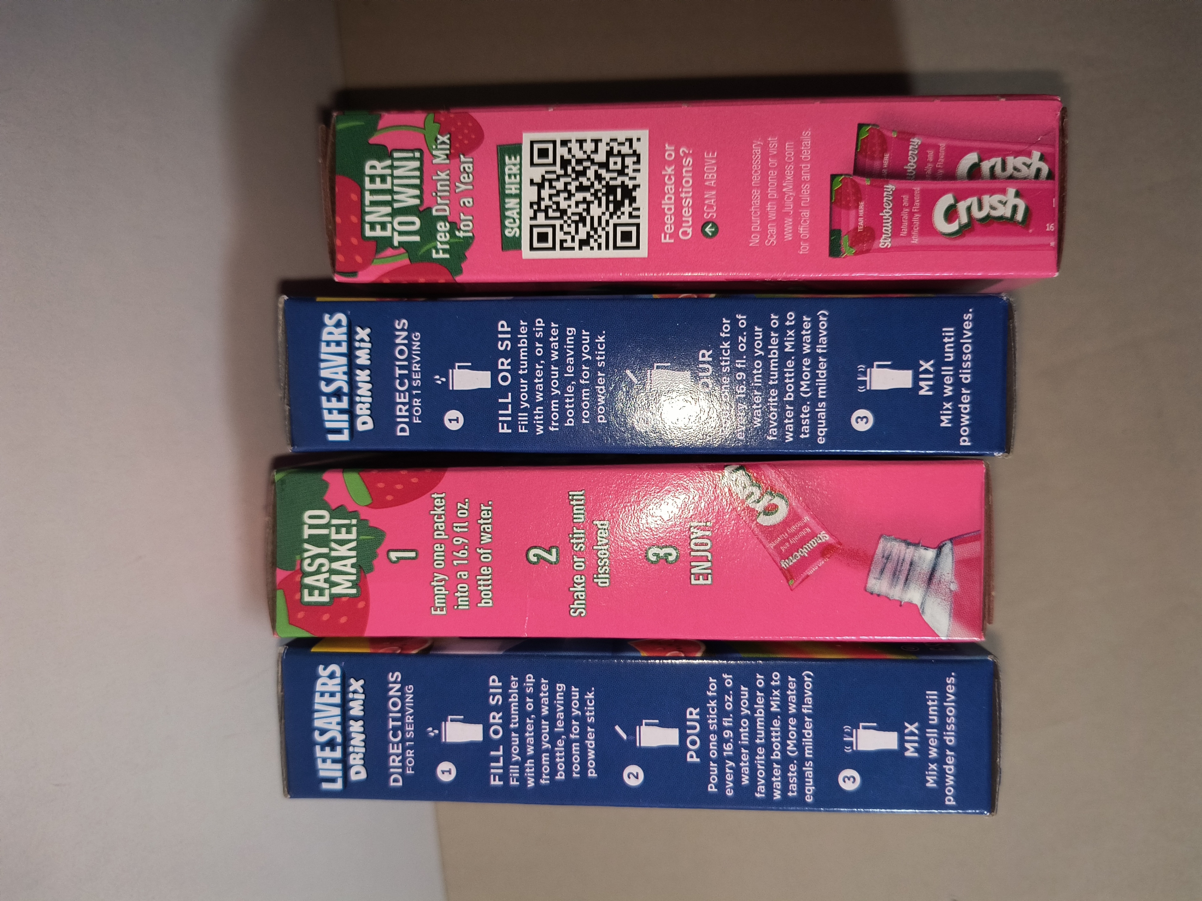 4 Pack LifeSavers Cherry Watermelon & Crush Strawberry! No Sugar - photo 2