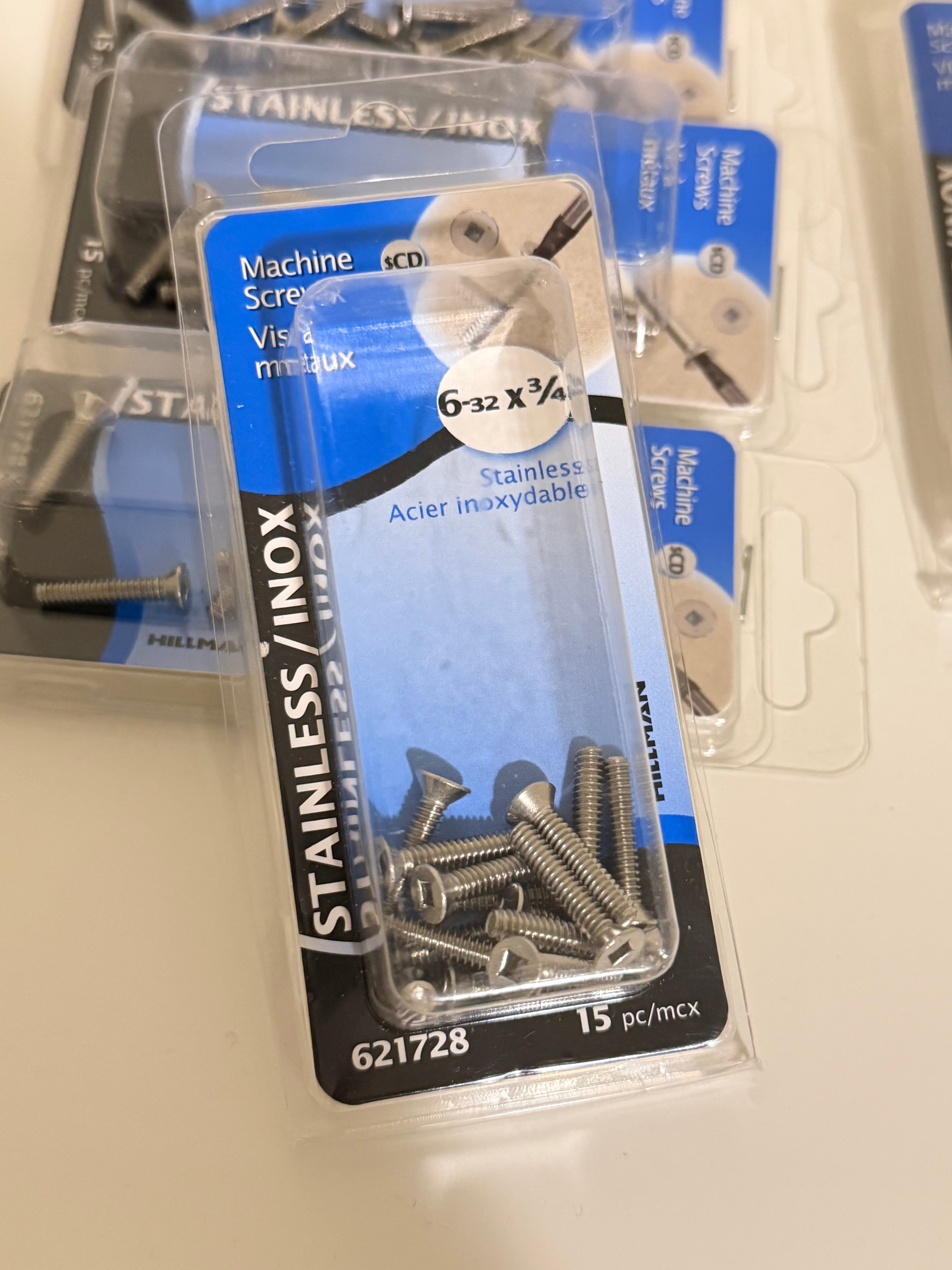 Hillman Stainless Steel Machine Screws 6-32 x 3/4"