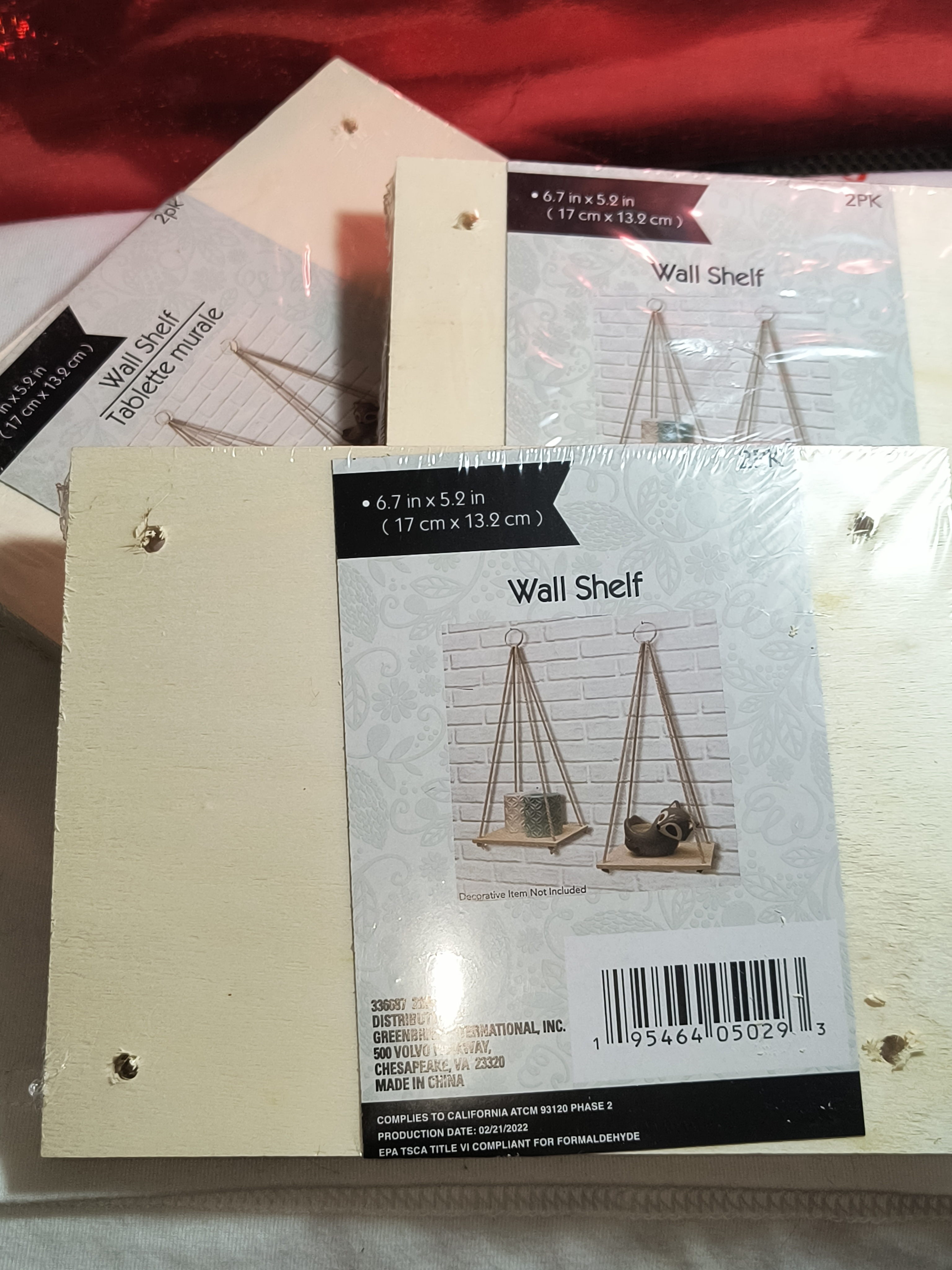 3x Sets (6 Total) DIY Floating Wood Wall Shelf | Boho Hanging!