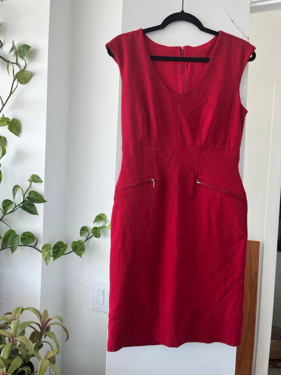 Cherry red bodycon dress, S/M
