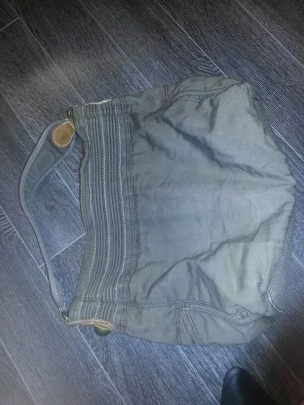 Big Gap Cotton & Leather Bag/Purse - photo 4