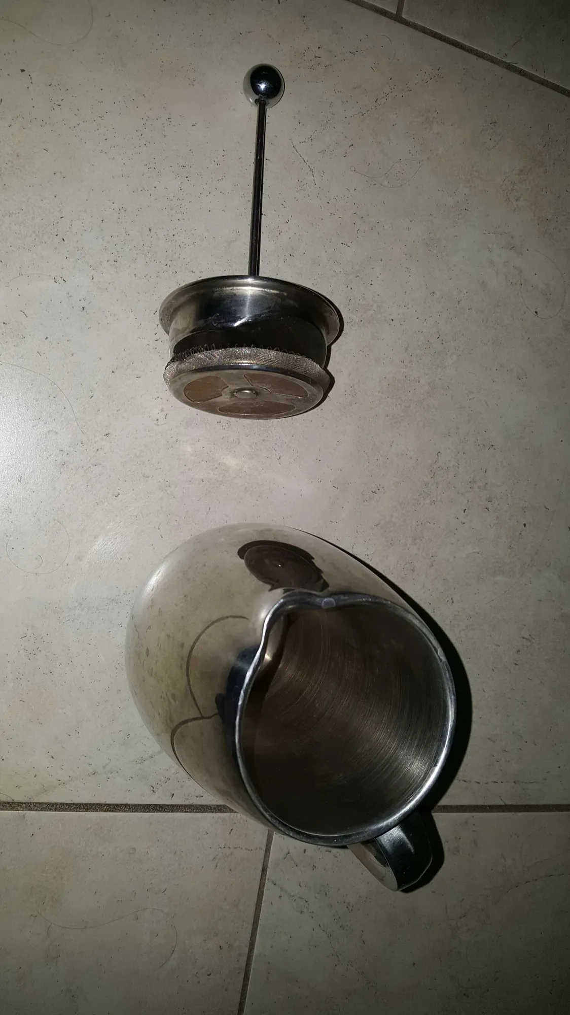 stainless steel "French Press" style caraffe for tea or coffee - photo 3