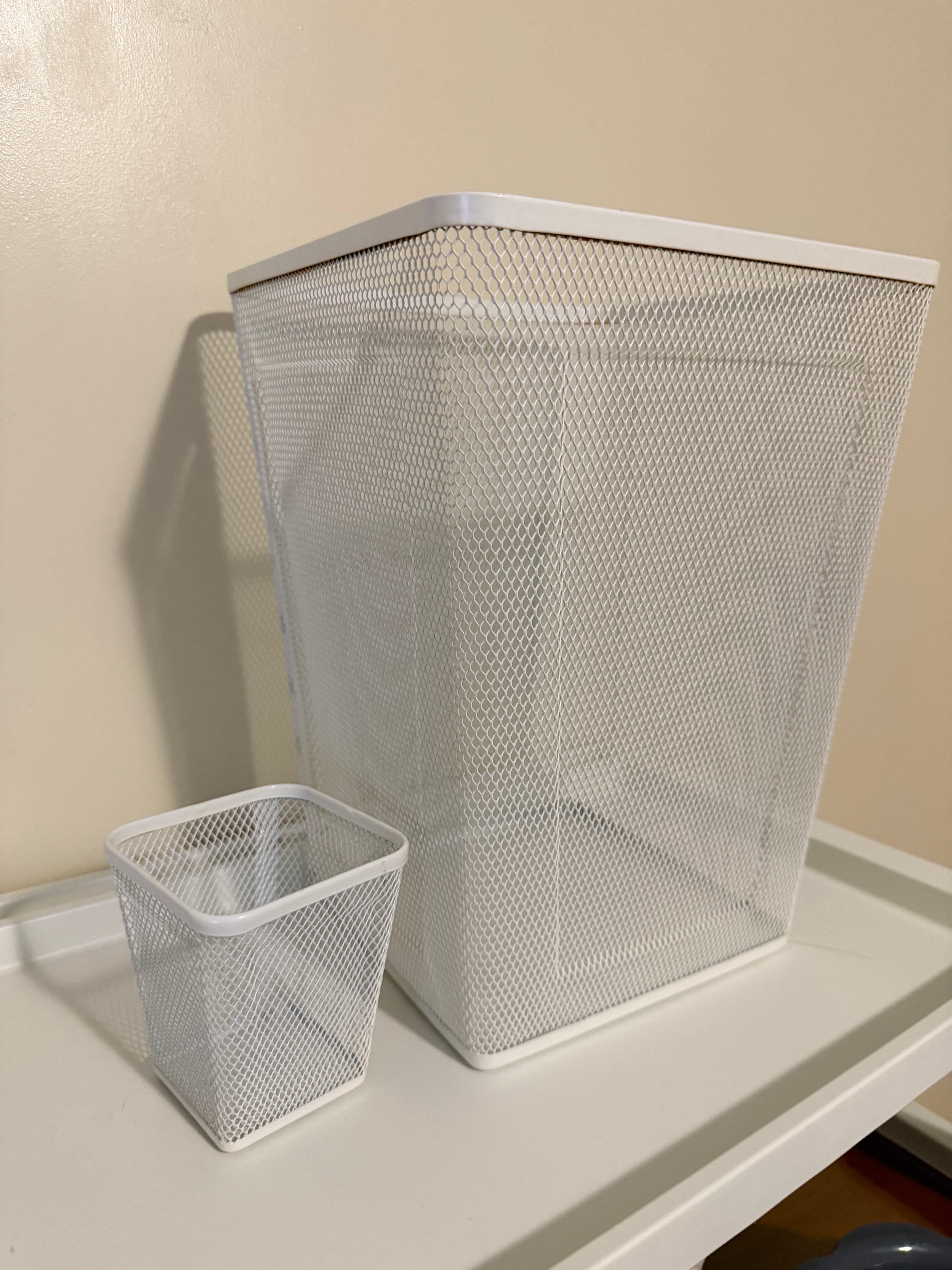 IKEA DRÖNJÖNS Wastepaper Basket & Pencil Cup Set – White - photo 2