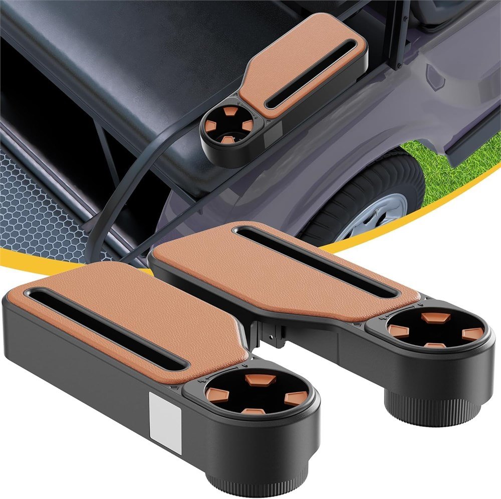 Universal Golf Cart Armrest with Cup Holder – No Drill