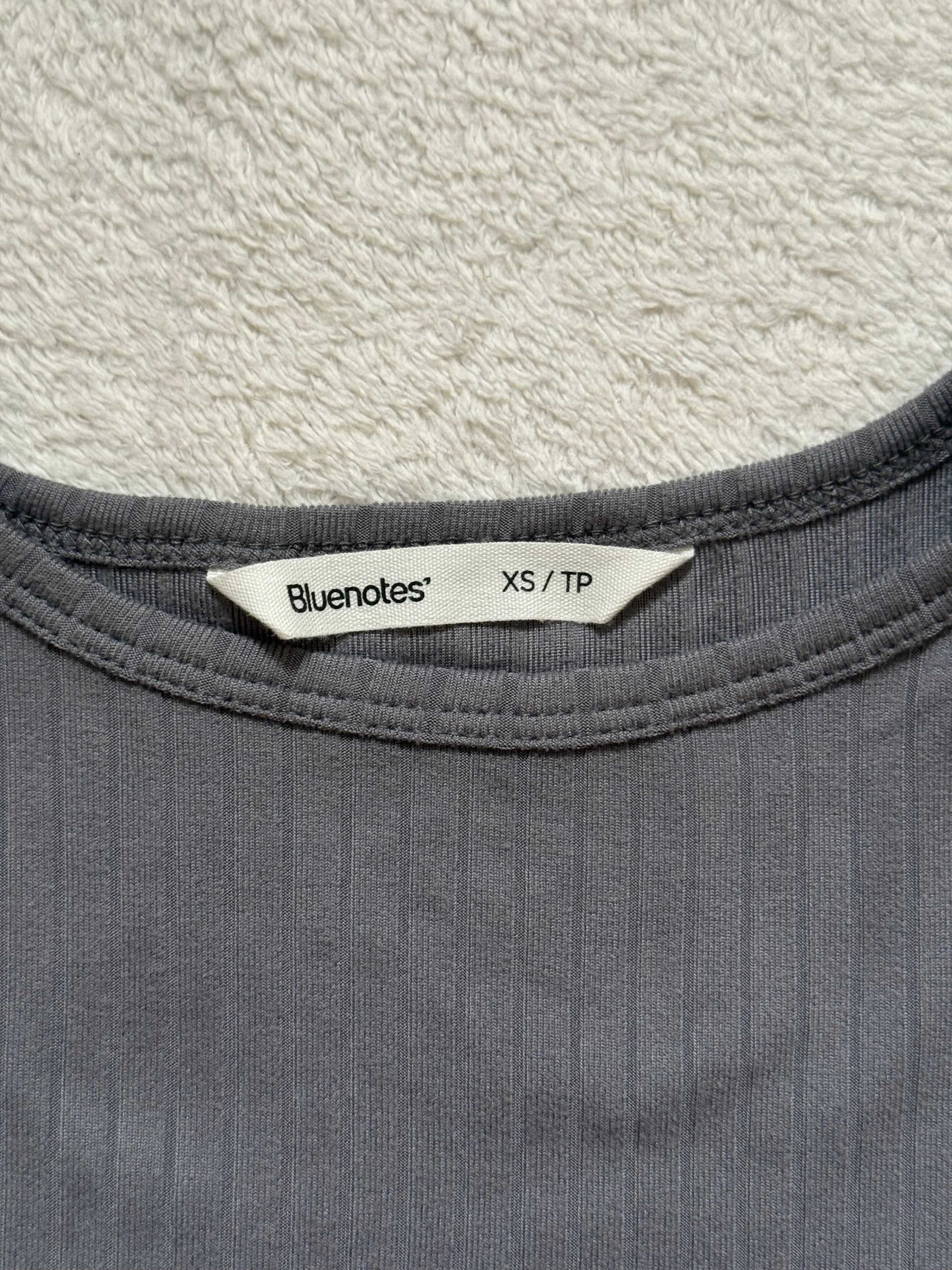Bluenotes Ribbed Crop Tank Top - Grey - photo 2