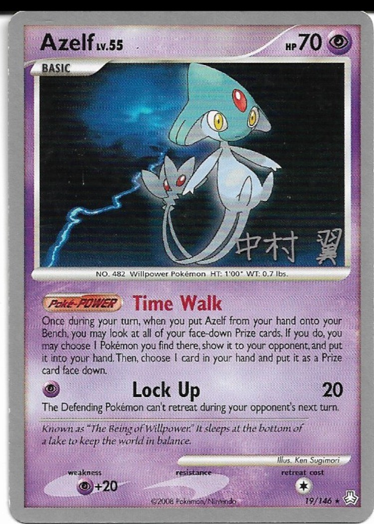 Pokemon Azelf 19/146 World Championships 2009 Deck LP