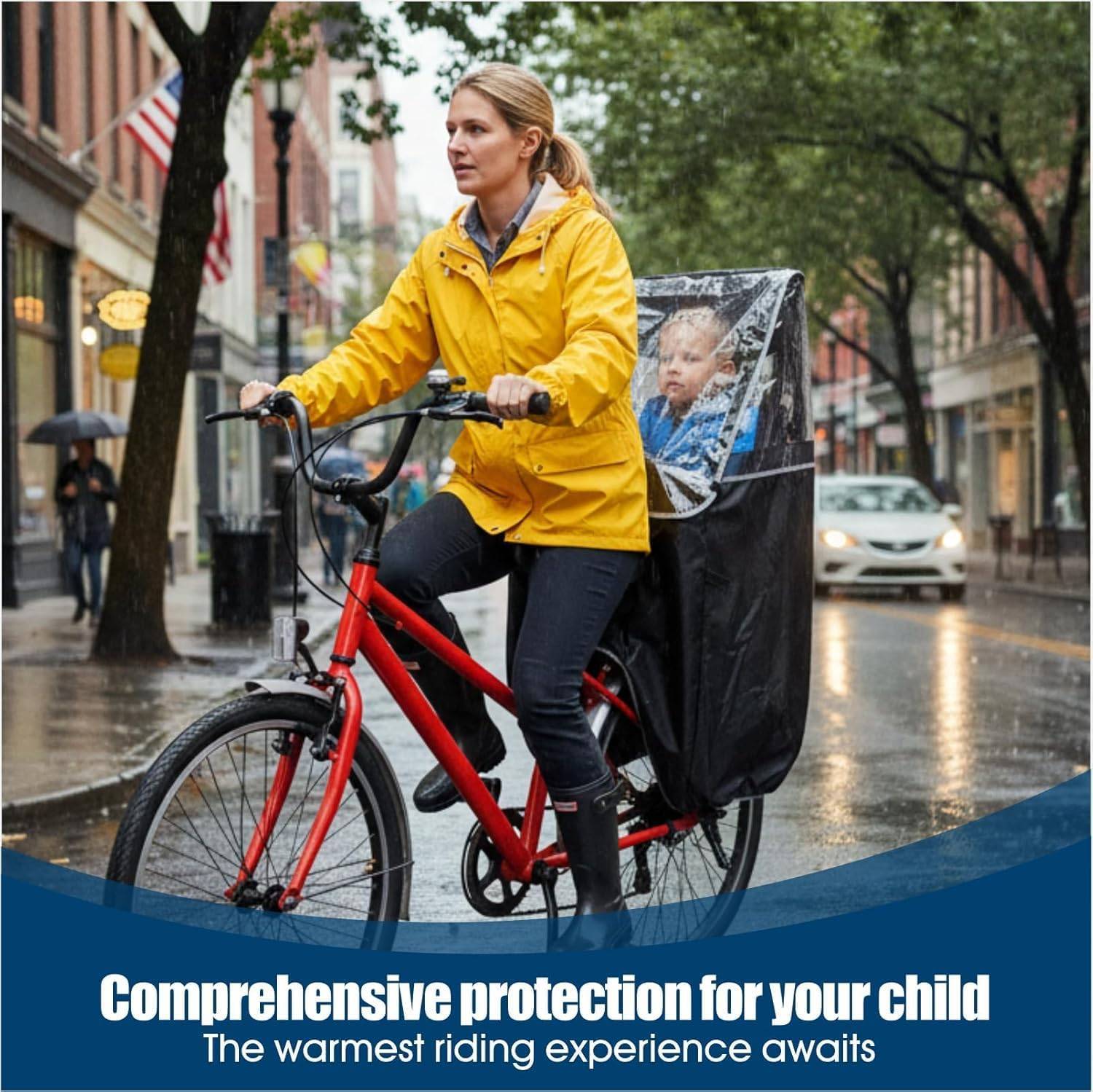 Rear Child Bike Seat Rain Cover - photo 5