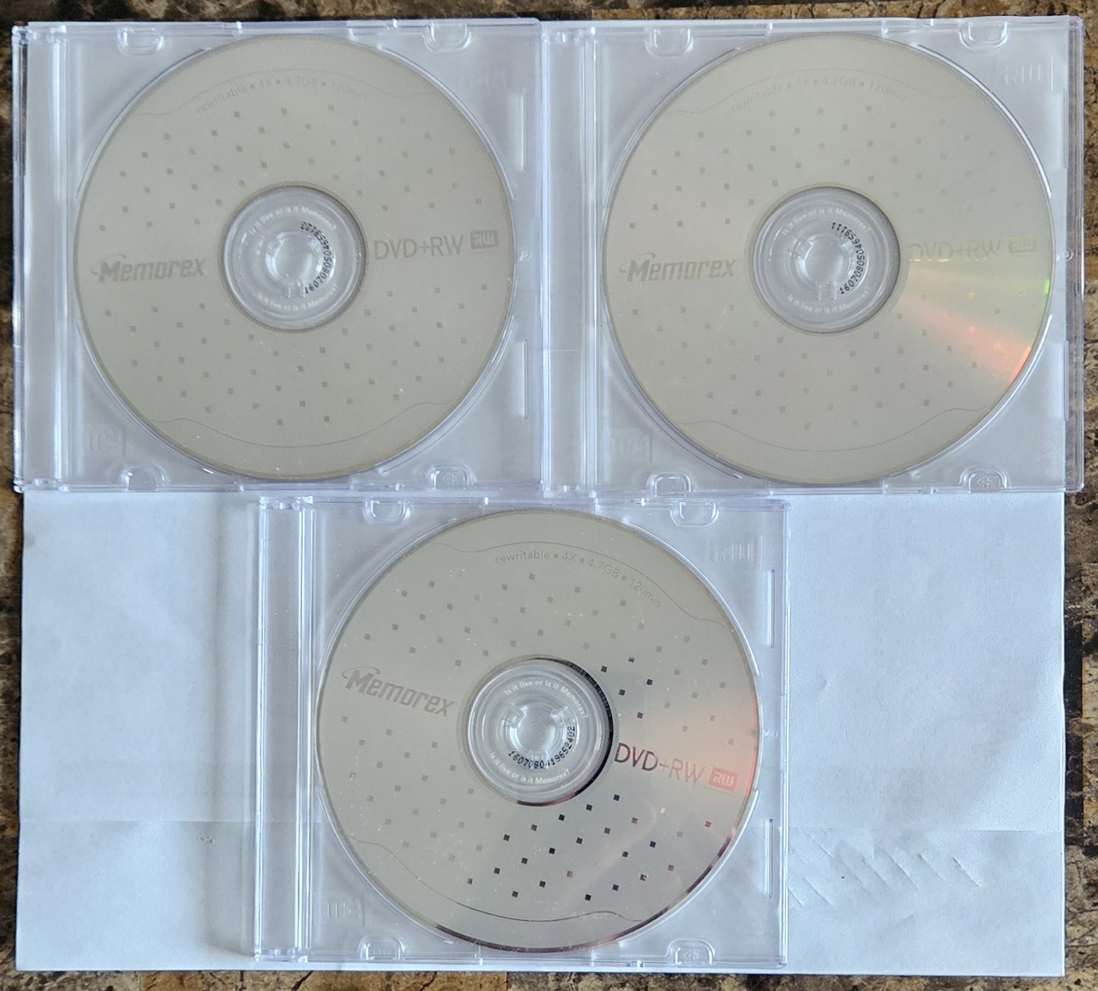 BRAND NEW 3 PK MEMOREX REWRITABLE DVD+RW - photo 2