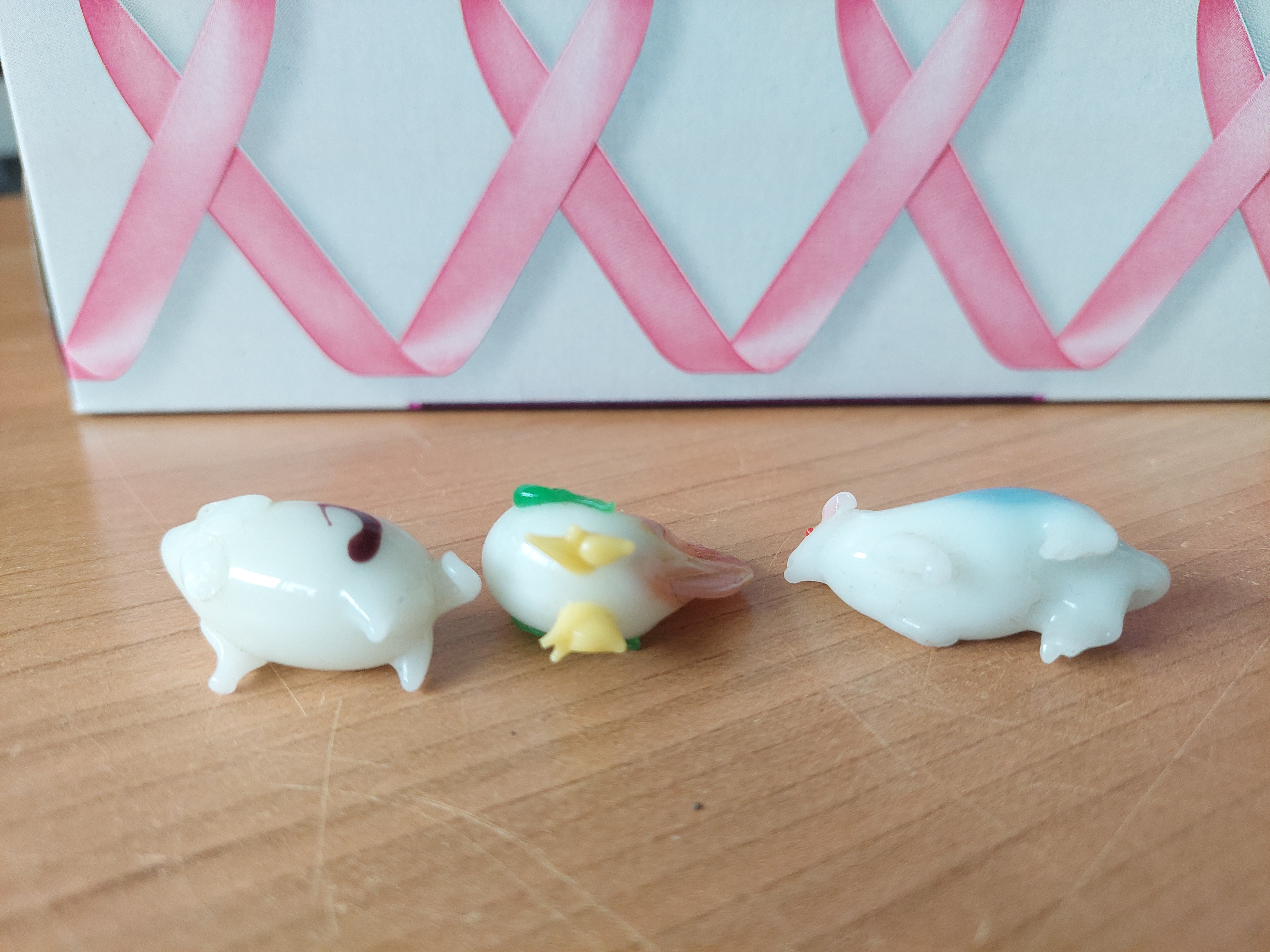 Vintage Glass Pig Rooster Rat Miniature Animal Figurines - photo 4