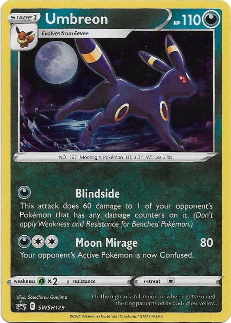 Pokemon Umbreon SWSH129 SWSH Black Star Promo NM